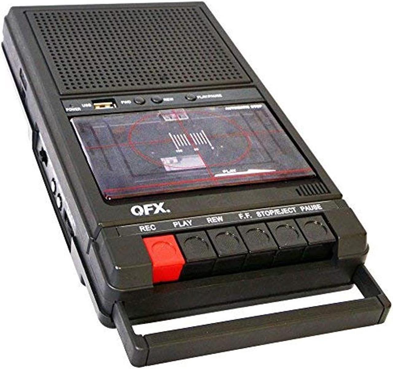 Alt view image 8 of 11 - QFX RETRO-39 Shoebox Tape Recorder with USB Player