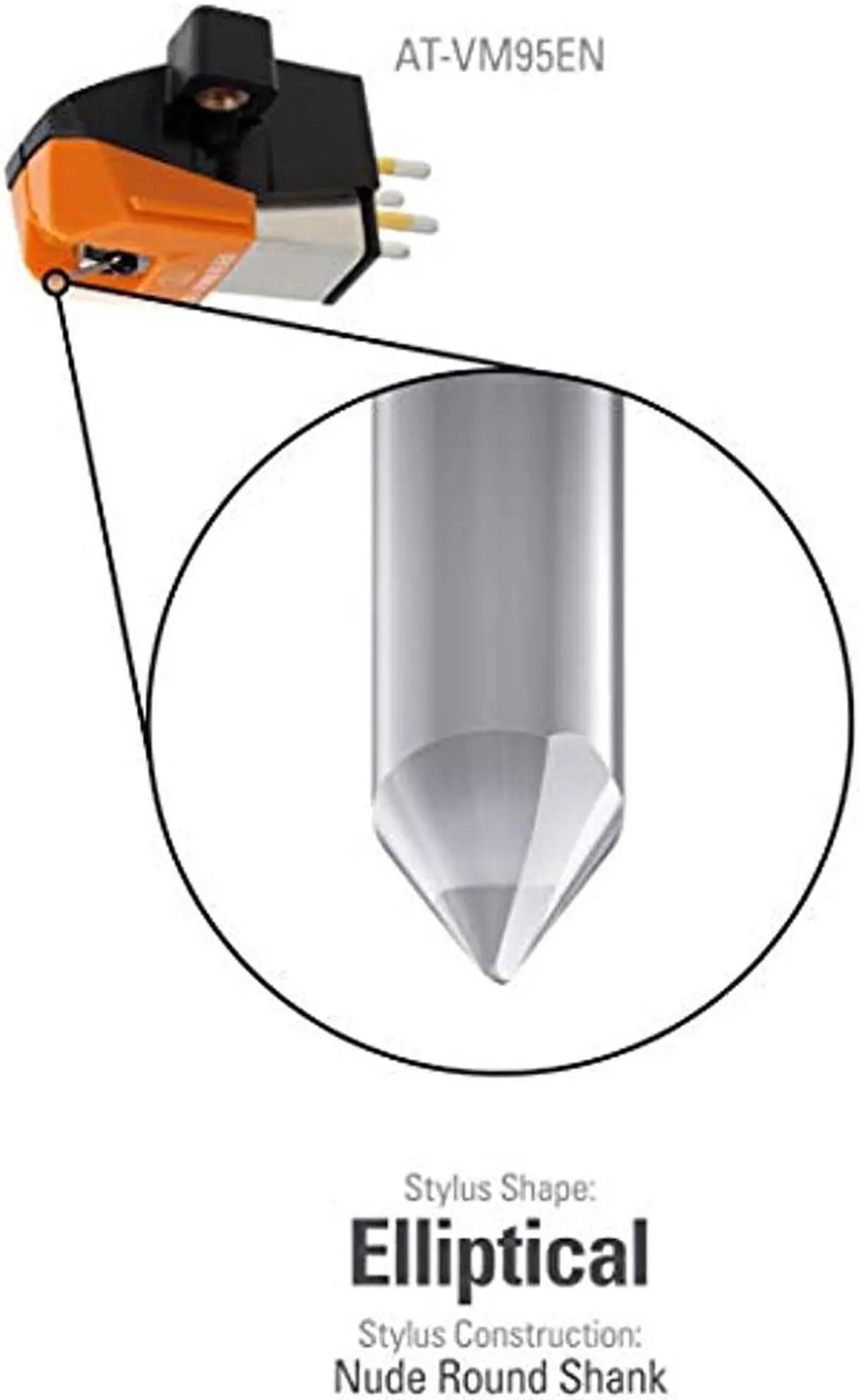 Alt view image 10 of 20 - AudioTechnica AT-VM95EN Dual Moving Magnet Cartridge
