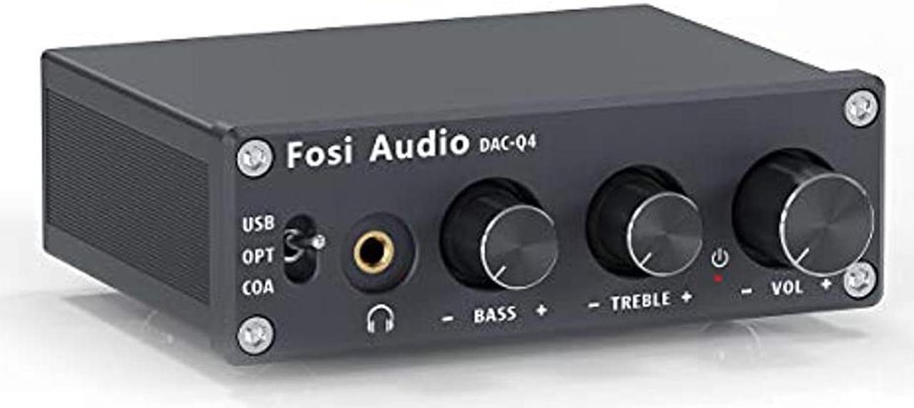 Alt view image 8 of 15 - Fosi Audio Q4 Desktop DAC Headphone Amp for PC Mini Stereo Headphone Amplifier Combo USB Optical Coaxial to RCA AUX Digital-to-Analog Audio Converter Adapter for Home Powered Speakers