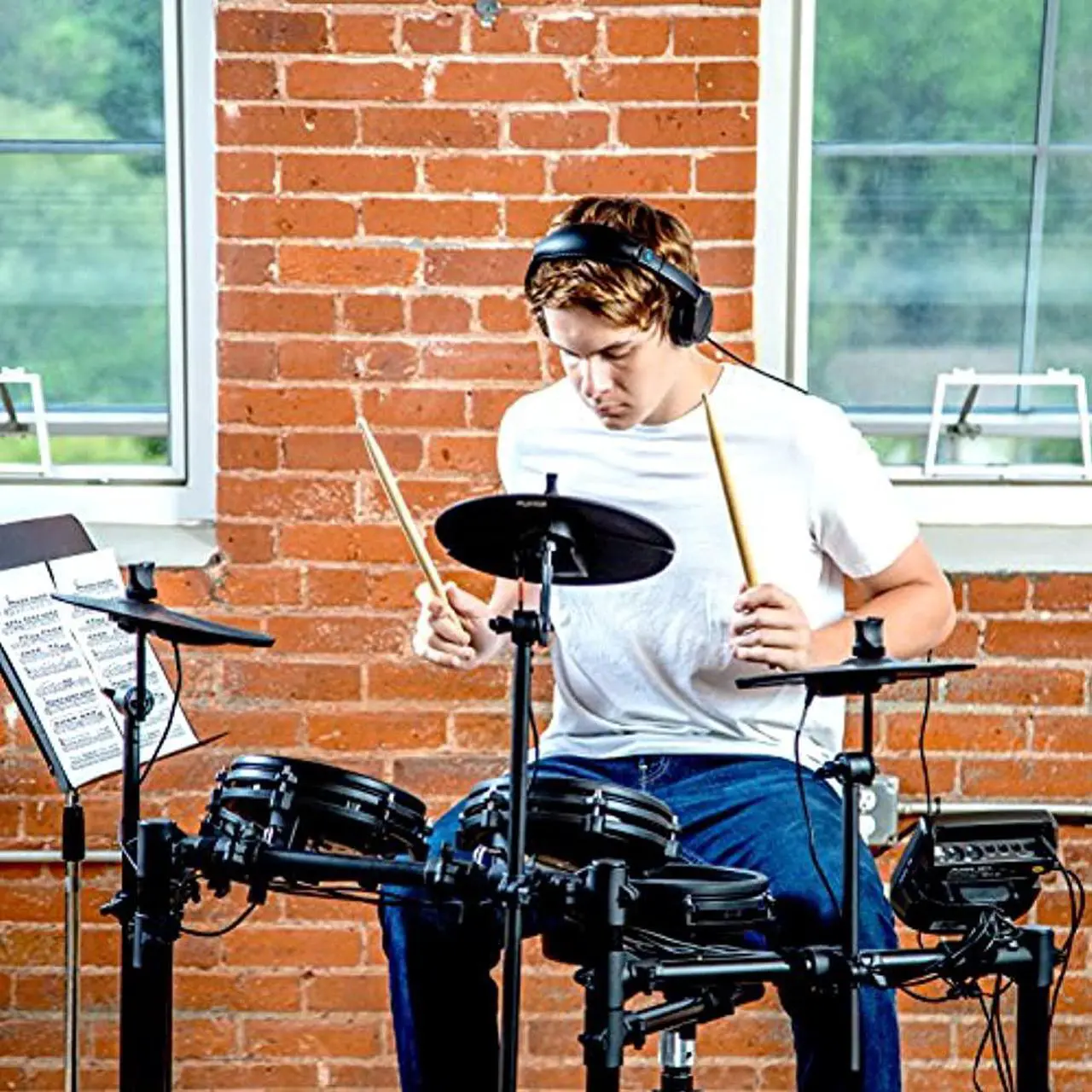 Alt view image 19 of 20 - Alesis Nitro Mesh 8-Piece Electronic Drum Set