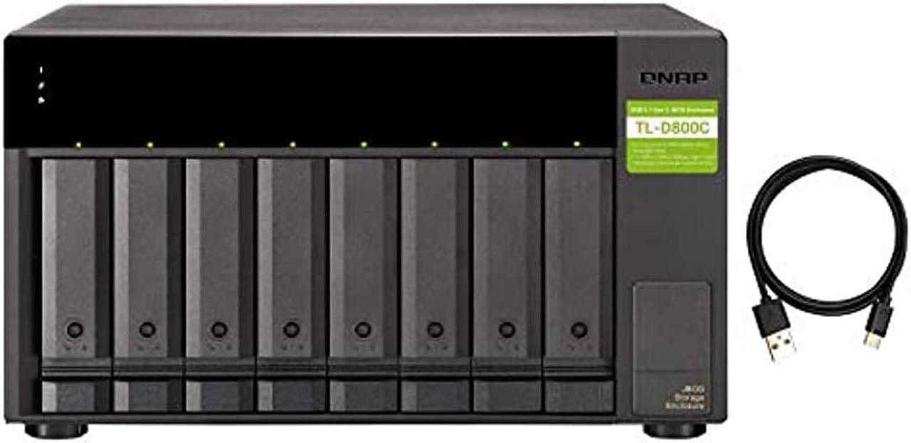 QNAP TL-D800C 8 Bay Desktop JBOD Storage Enclosure with USB 3.2 Gen 2 Type-C Connectivity