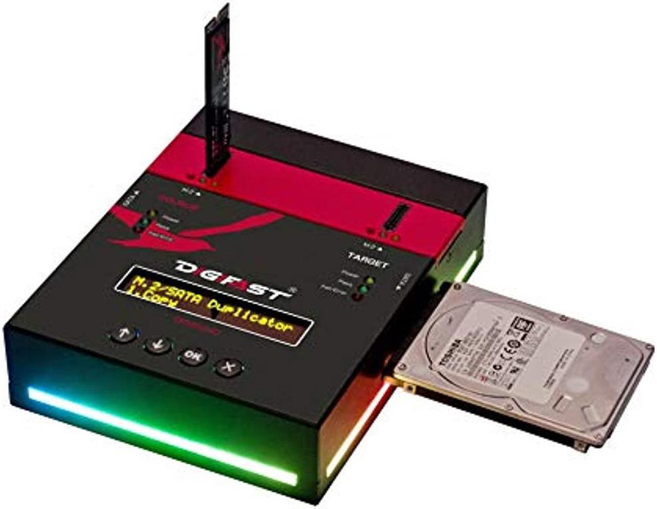 Alt view image 6 of 8 - M.2 NVMe SATA RGB Duplicator And Sanitizer 1-1