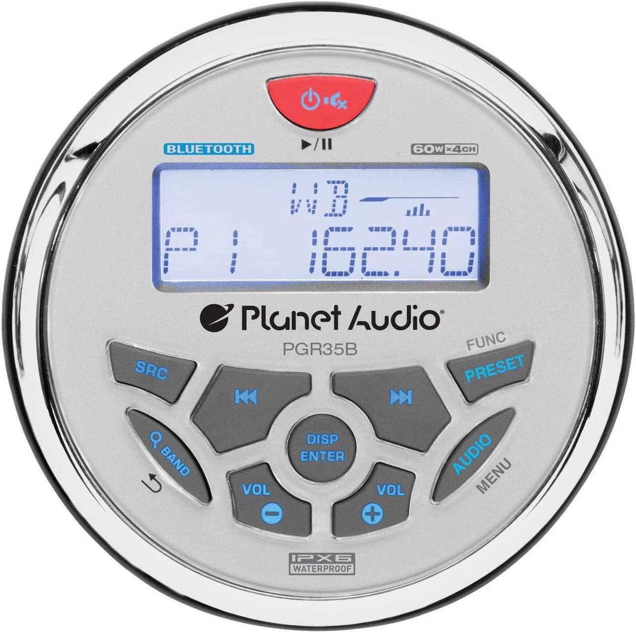 Main image of Audio PGR35B Weatherproof Marine Gauge Receiver - Bluetooth, Digital Media MP3 Player, No CD Player, USB Port, AUX-In, AM/FM Radio Receiver