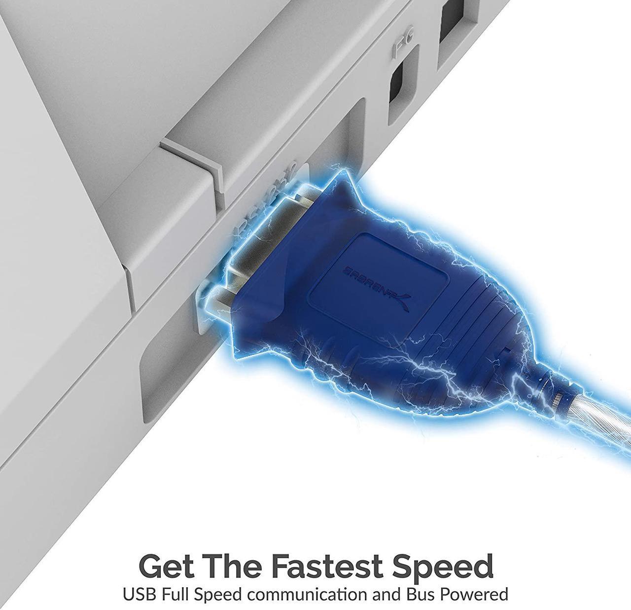 Alt view image 6 of 11 - SABRENT USB 2.0 to Serial (9-Pin) DB-9 RS-232 Converter Cable, Prolific Chipset, - HEXNUTS - , [Windows 10/8.1/8/7/VISTA/XP, Mac OS X 10.6 and Above] 2.5 Feet (CB-DB9P)