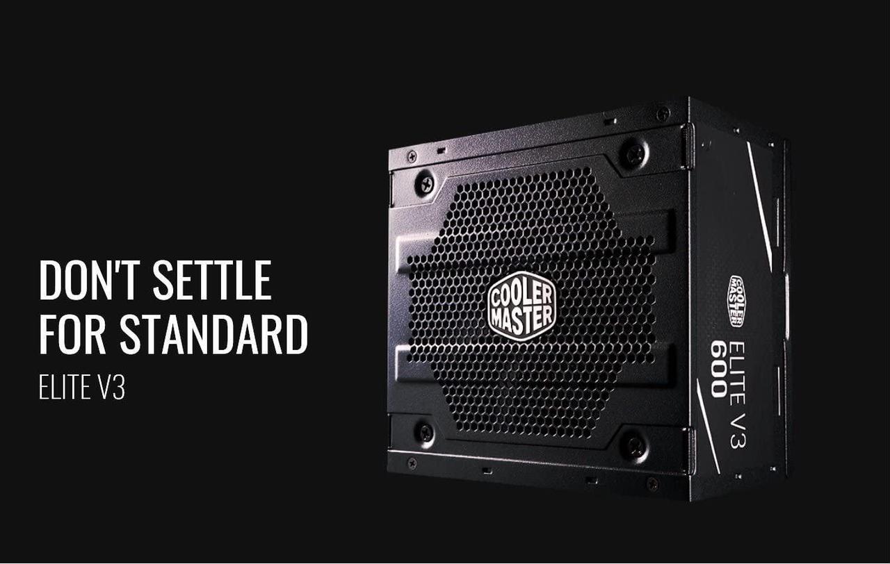 Alt view image 3 of 11 - CoolerMaster Elite V3 MPW-6001-ACAAN1-US 600W ATX 12V Power Supply