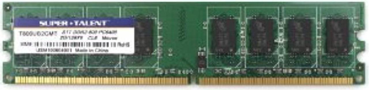 Super Talent DDR2-800 2 GB/128Mx8 Micron Chip Memory T800UB2GMT, Bulk