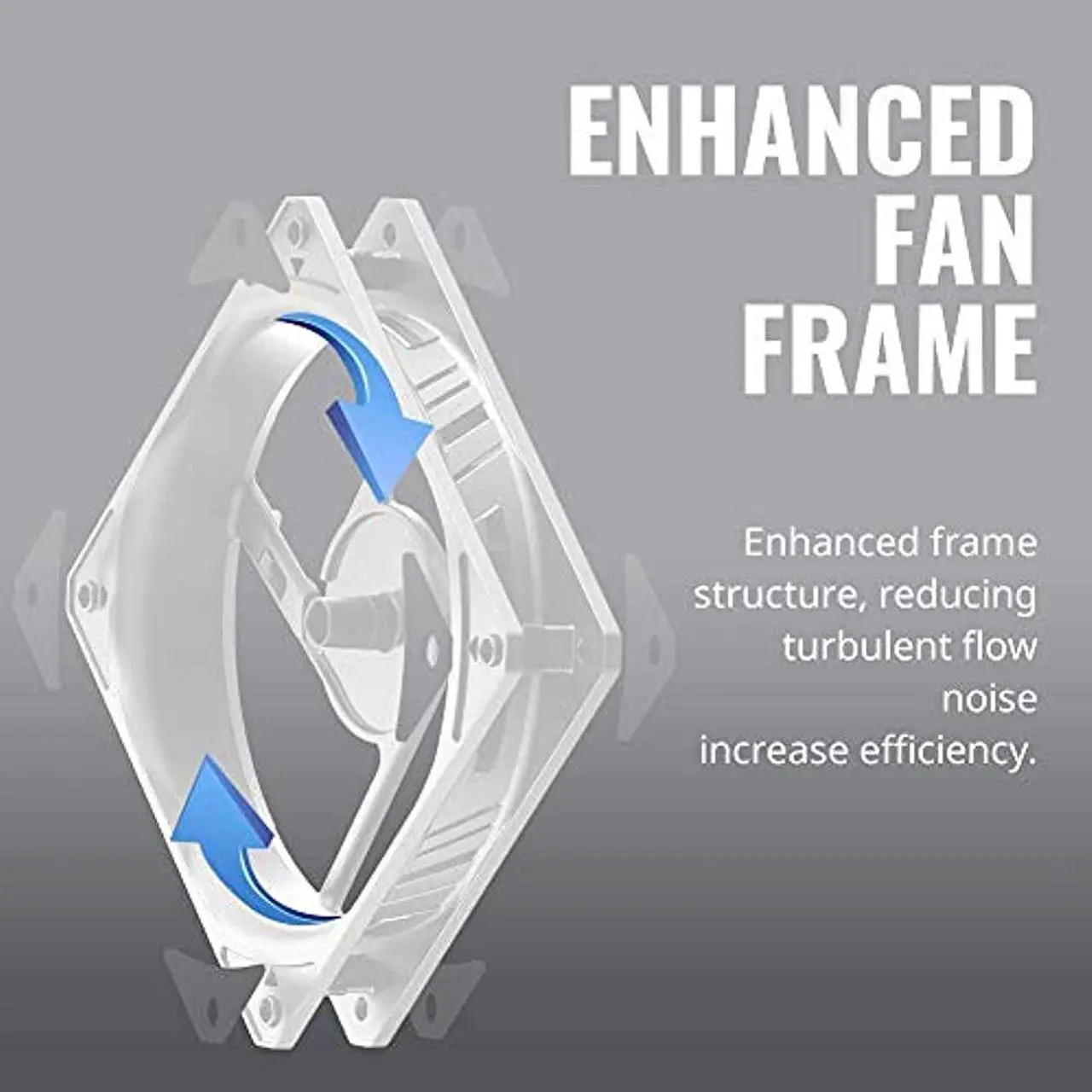 Alt view image 11 of 20 - Cooler Master SickleFlow 120 V2 Addressable RGB Fan (White Edition) - 120mm Square Frame Fan, Air Balance Curve Blade Design, PWM Control for Computer Case & Liquid Radiator