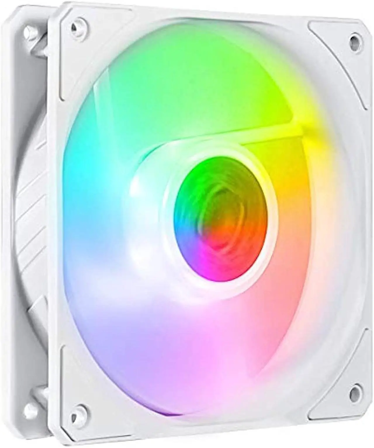 Alt view image 8 of 20 - Cooler Master SickleFlow 120 V2 Addressable RGB Fan (White Edition) - 120mm Square Frame Fan, Air Balance Curve Blade Design, PWM Control for Computer Case & Liquid Radiator