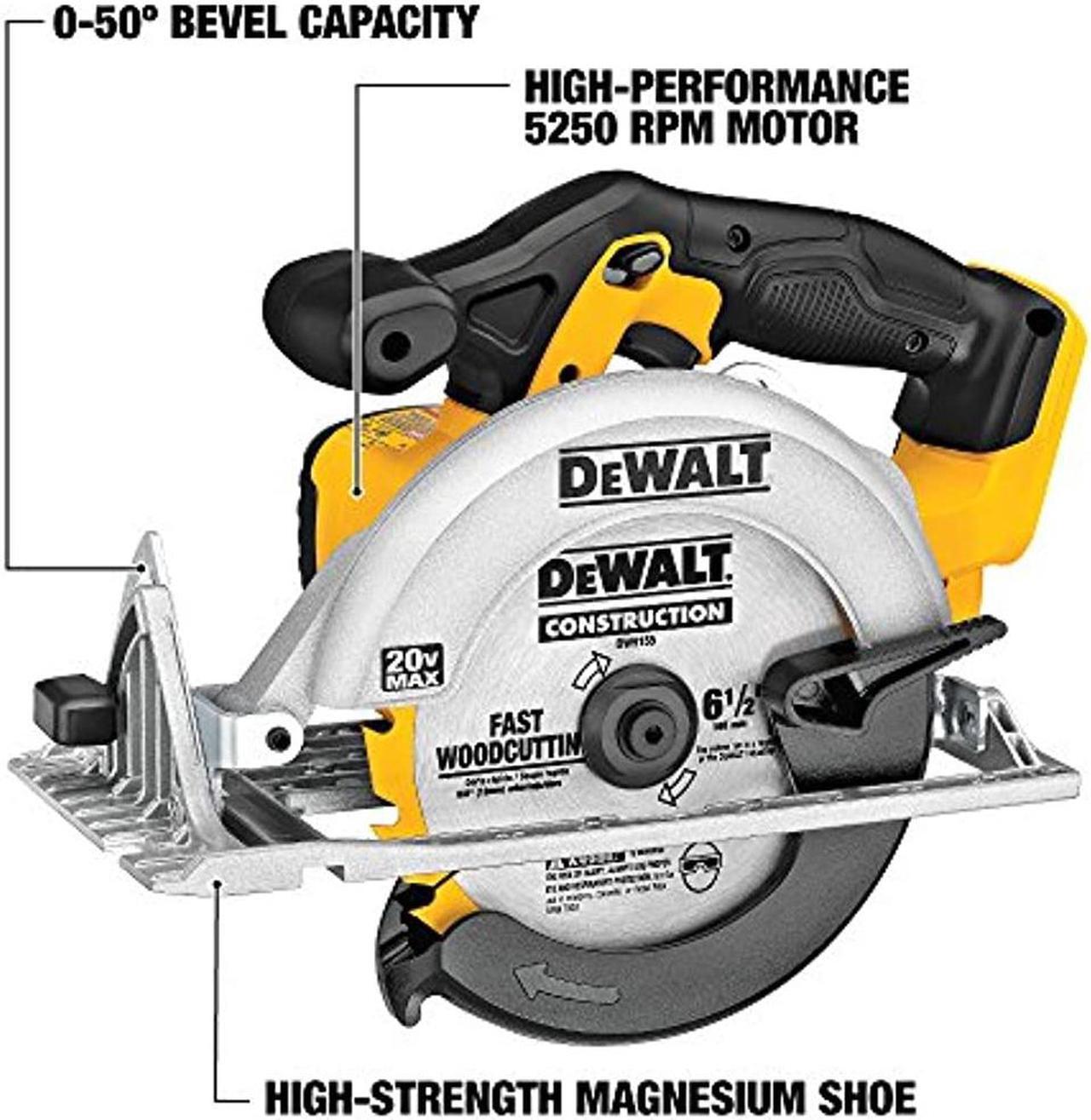 Alt view image 13 of 15 - Dewalt DCS391B 20V MAX Brushed Lithium-Ion 6-1/2 in. Cordless Circular Saw (Tool Only)