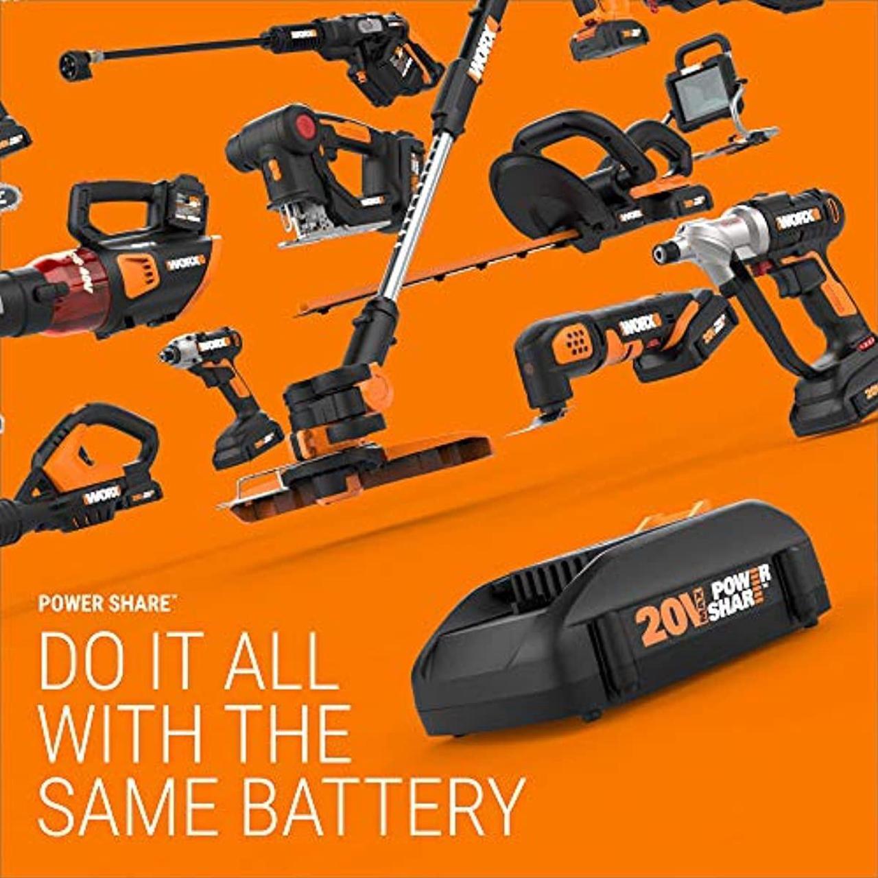 Alt view image 9 of 10 - WORX WG163 String Trimmer/Edger,20V Li-Ion Battery