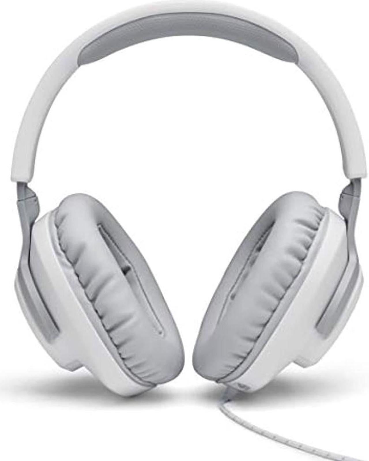 Alt view image 8 of 19 - JBL QUANTUM 100 Circumaural Gaming Headset, White