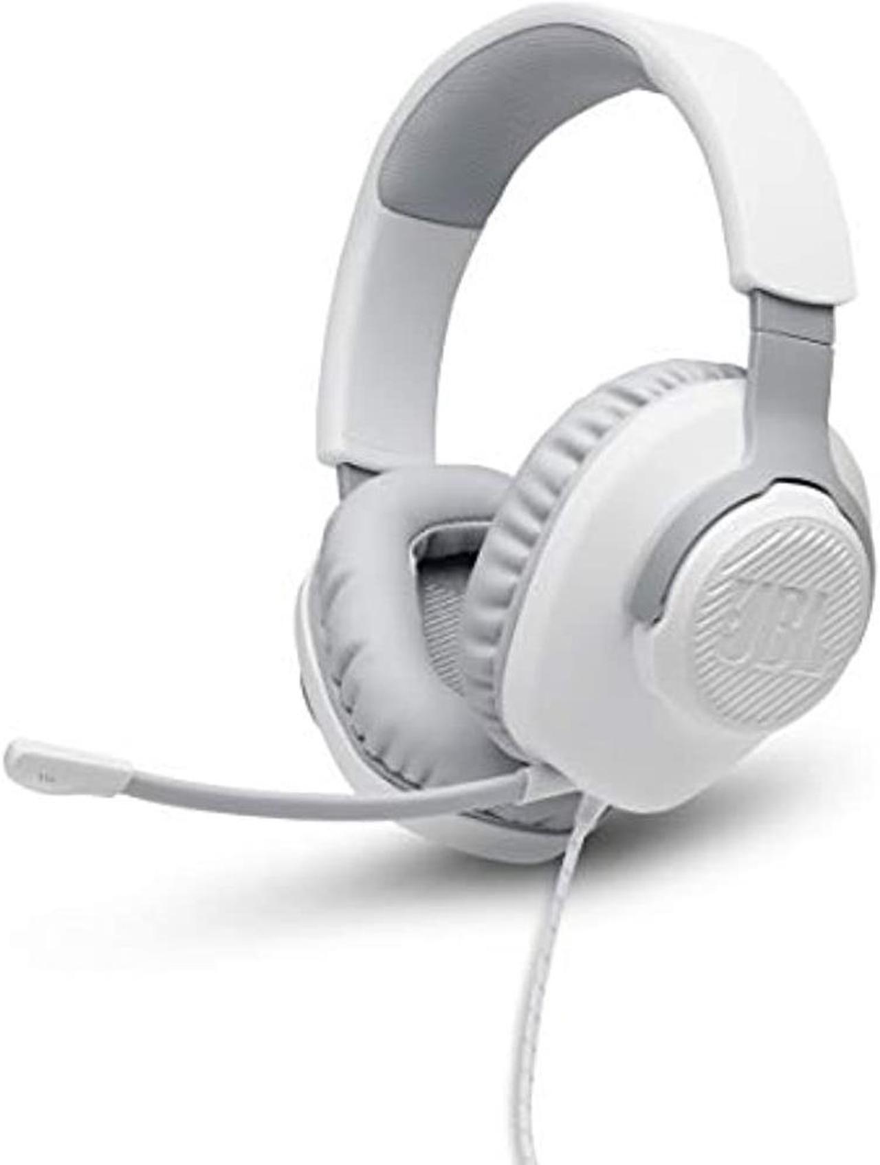 Alt view image 7 of 19 - JBL QUANTUM 100 Circumaural Gaming Headset, White