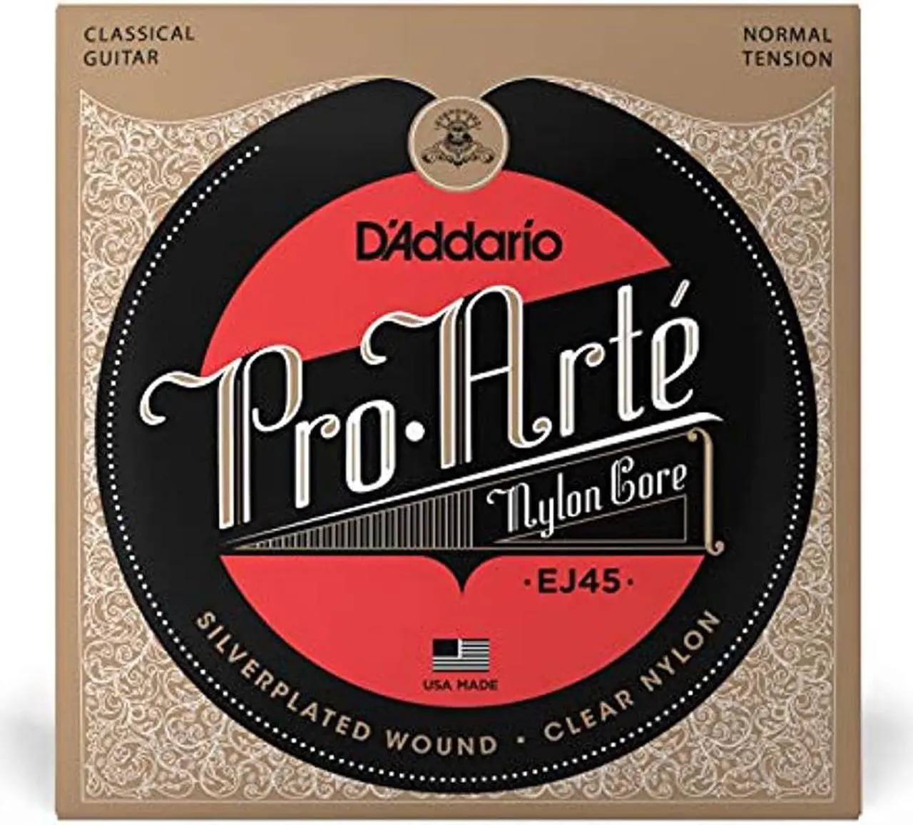 Alt view image 4 of 18 - 1set-D'Addario EJ45 Pro-Arte Classical Guitar Strings Normal Clear Nylon