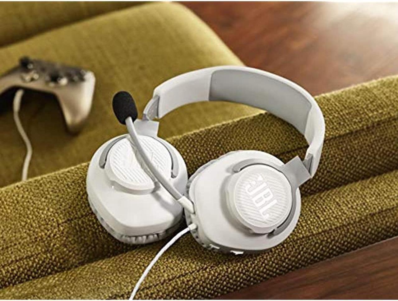Alt view image 11 of 19 - JBL QUANTUM 100 Circumaural Gaming Headset, White