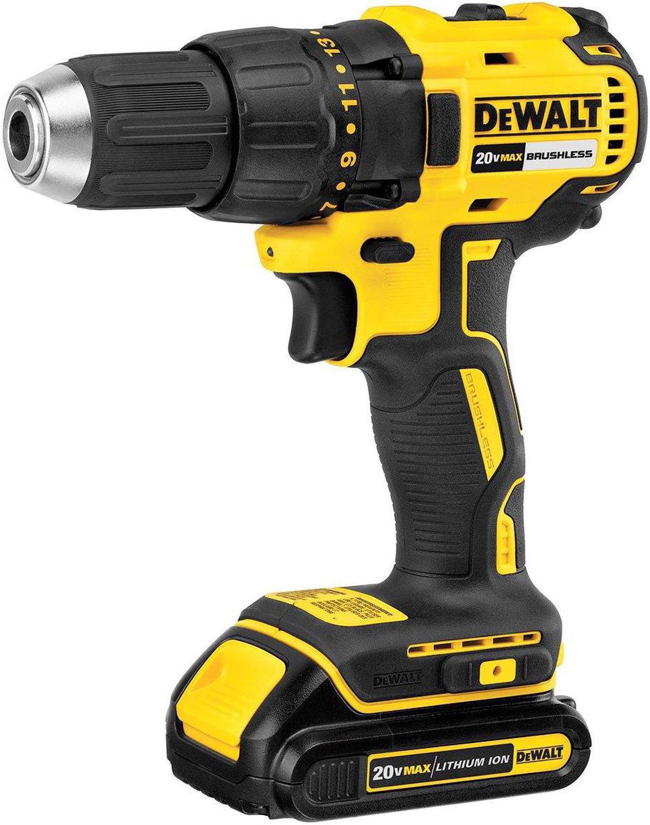 Alt view image 11 of 20 - Black & Decker/Dewalt DCD777C2 Max 20-Volt Compact Drill Driver Kit, Brushless Motor, 2 Lithium-Ion Batteries
