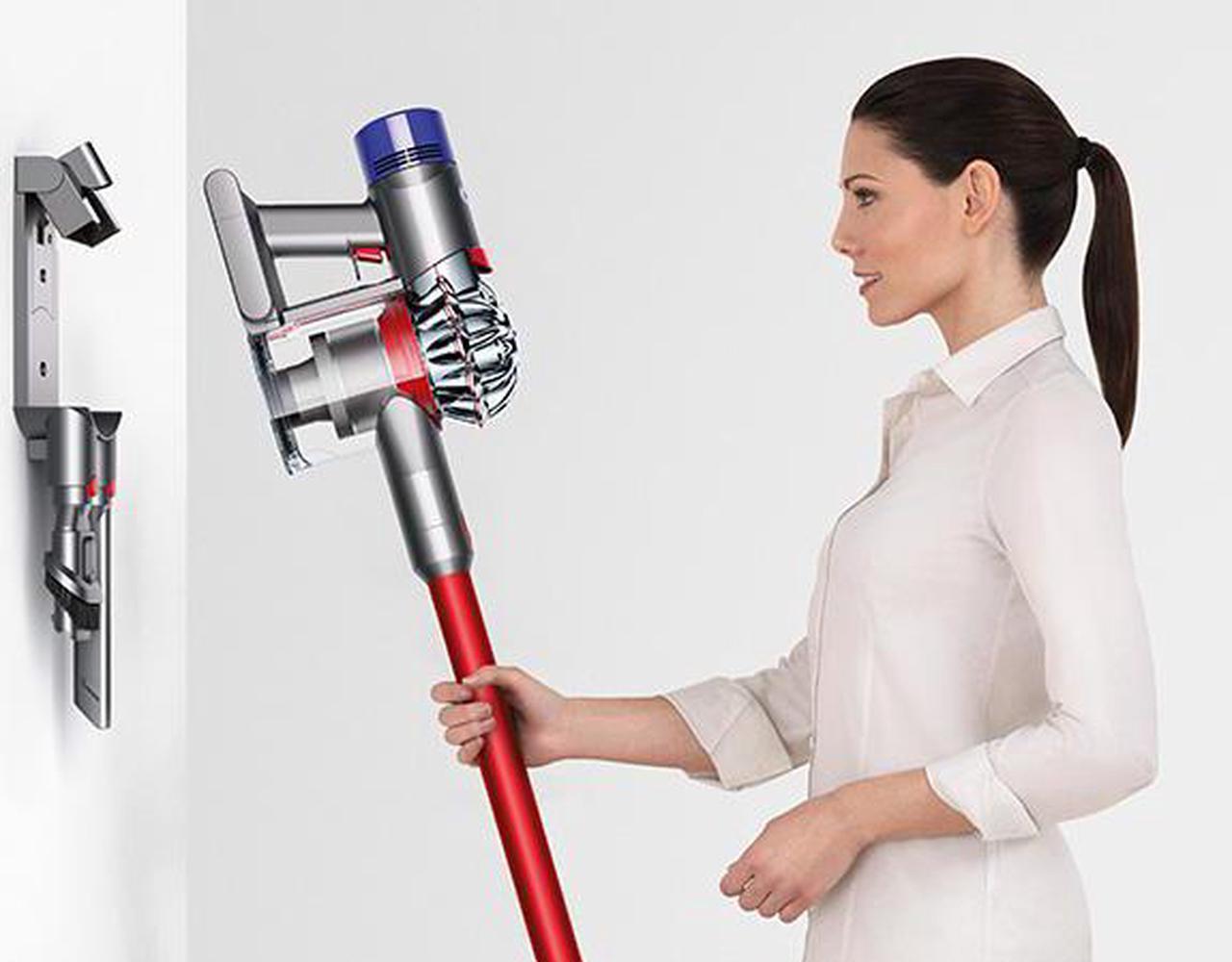 Alt view image 6 of 6 - Dyson V8 Fluffy Cordless Vacuum | Red