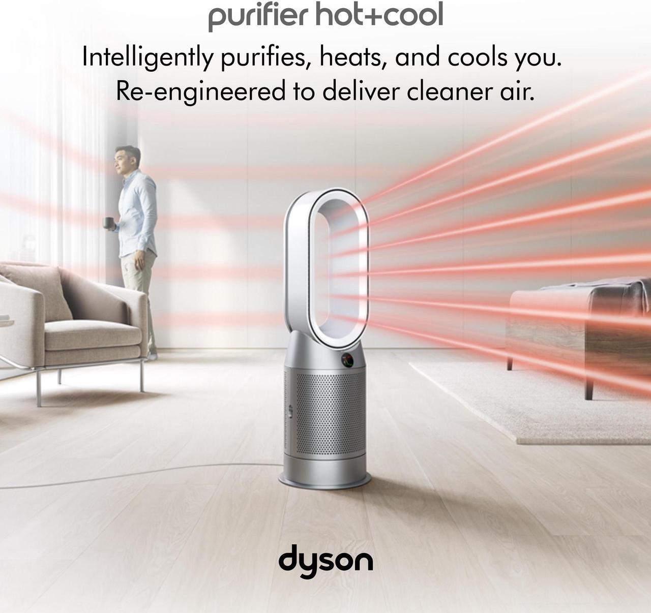 Alt view image 2 of 7 - Dyson Purifier Hot + Cool Fan HP07 | Black/Nickel