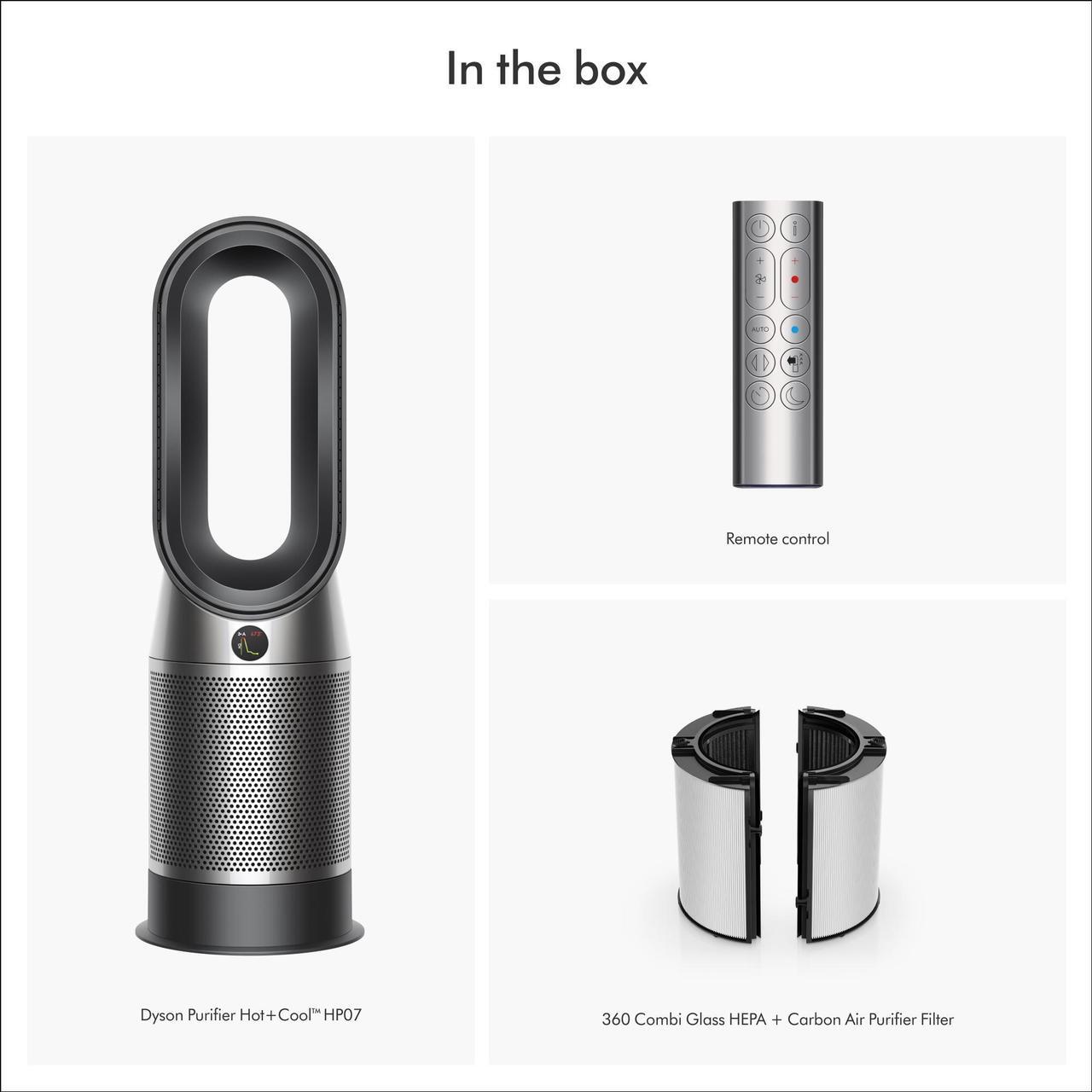 Alt view image 4 of 7 - Dyson Purifier Hot + Cool Fan HP07 | Black/Nickel
