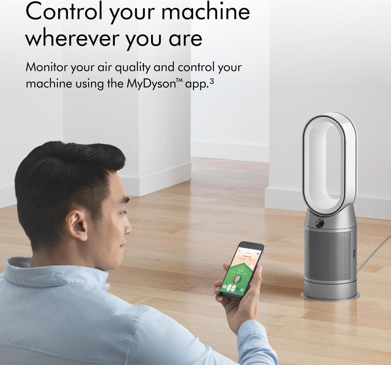 Alt view image 7 of 7 - Dyson Purifier Hot + Cool Fan HP07 | Black/Nickel