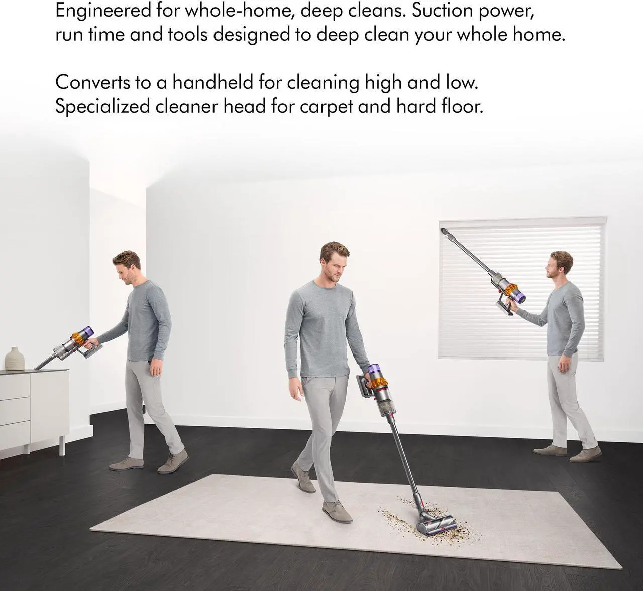 Alt view image 3 of 7 - Dyson V15 Detect Total Clean Extra | Yellow/Nickel
