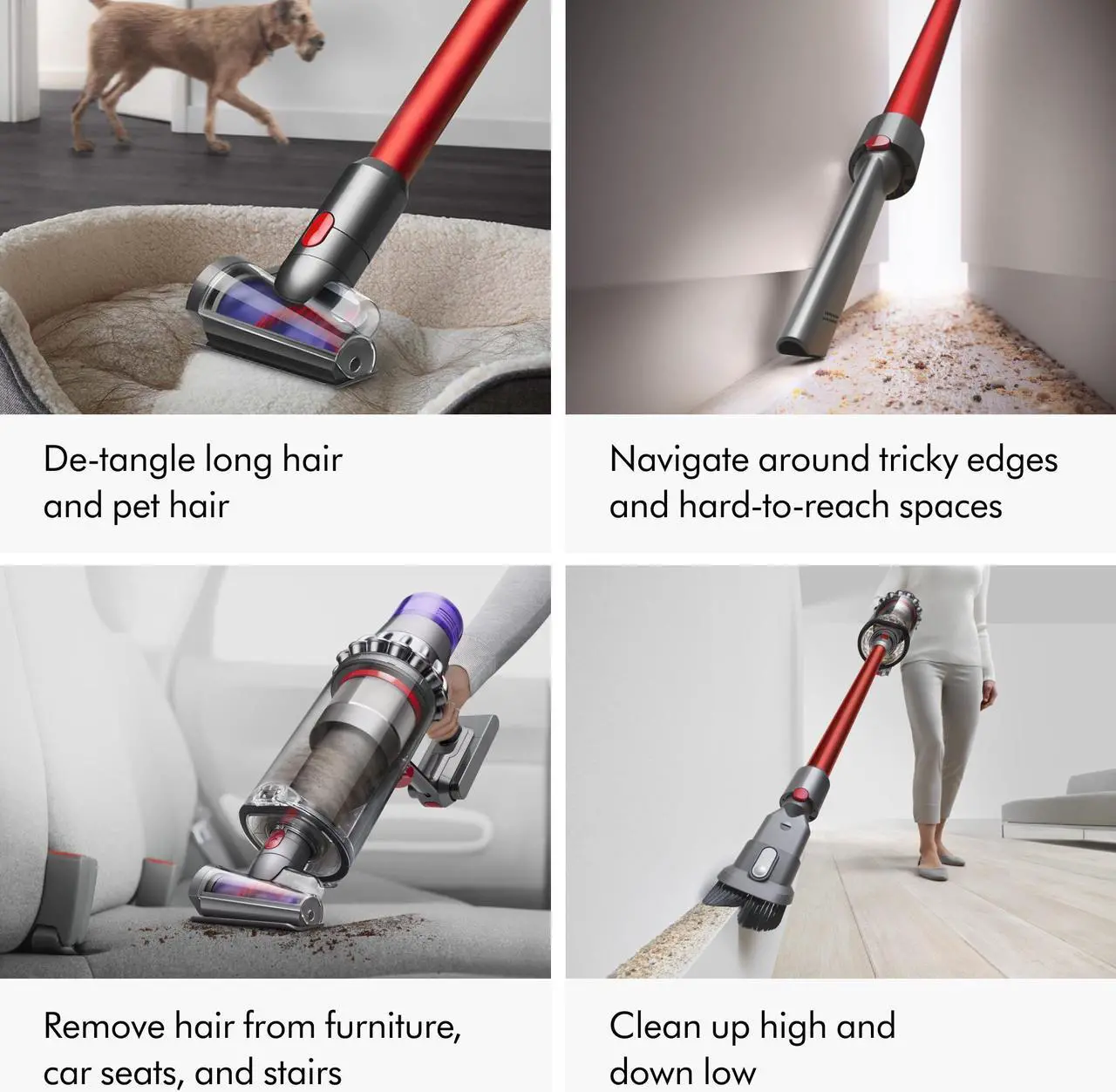 Alt view image 7 of 7 - Dyson Outsize Cordless Vacuum Cleaner | Nickel/Red