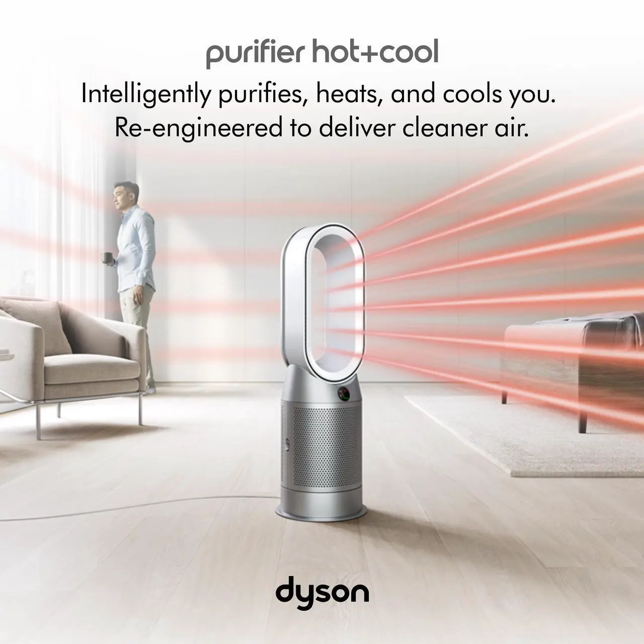 Alt view image 2 of 7 - Dyson Purifier Hot+Cool Fan HP07 | White/Silver