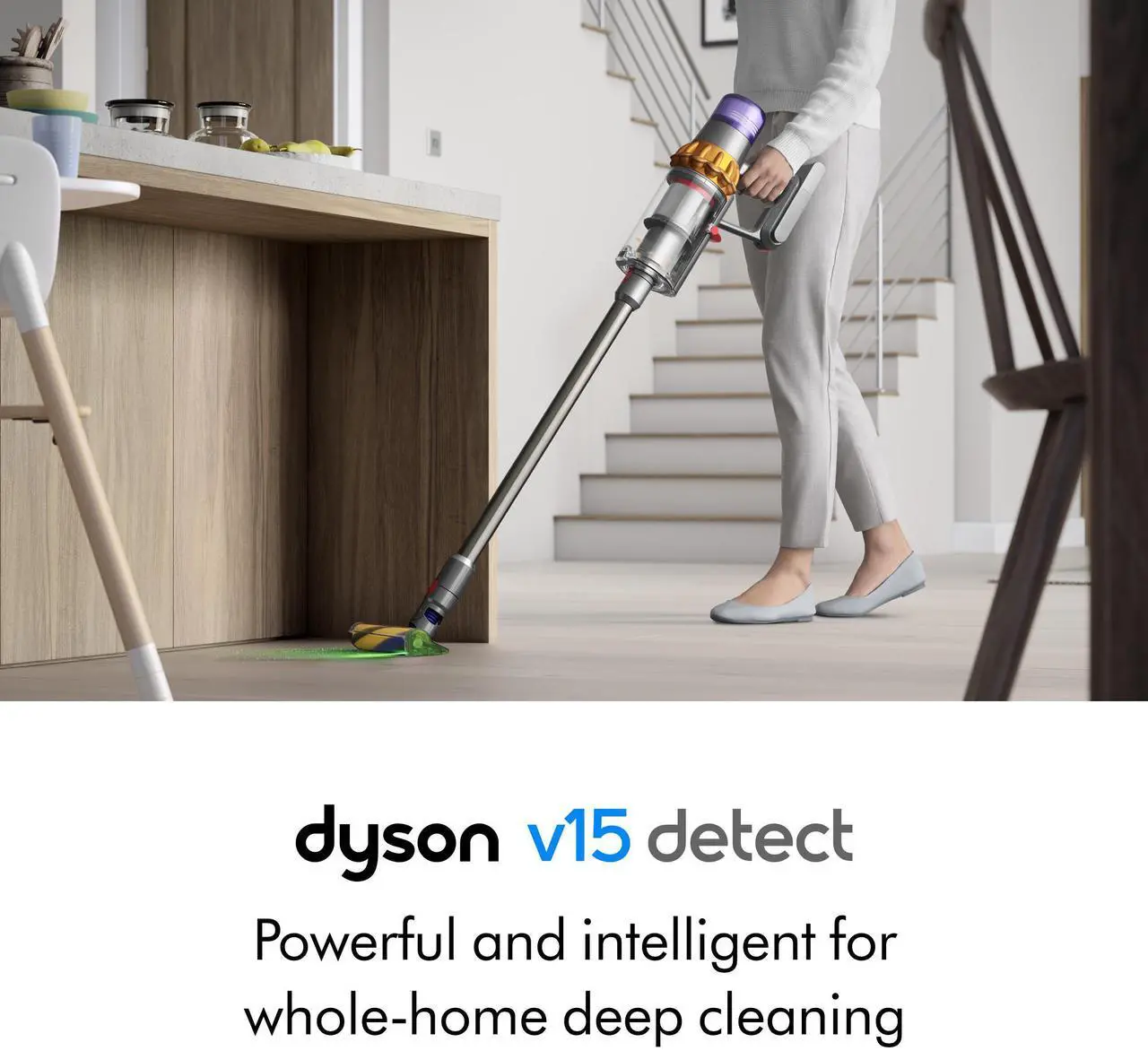 Alt view image 2 of 7 - Dyson V15 Detect | Yellow/Nickel