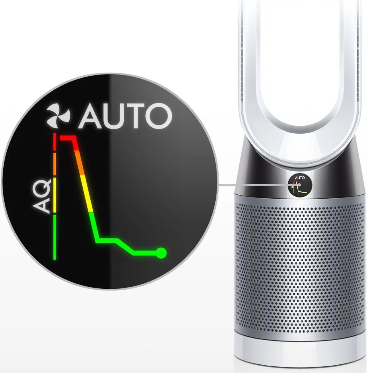 Alt view image 3 of 6 - Dyson TP4A Pure Cool Tower Purifier Fan | White/Silver