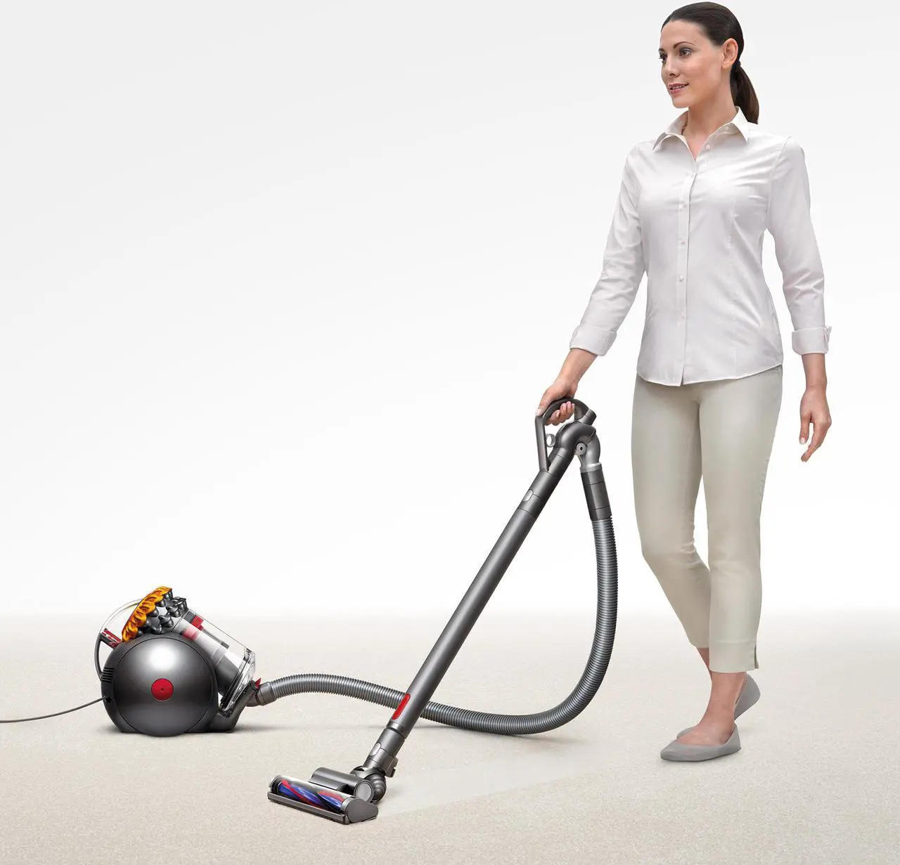 Alt view image 2 of 6 - Dyson Big Ball Multi Floor Canister Vacuum | Yellow/Iron