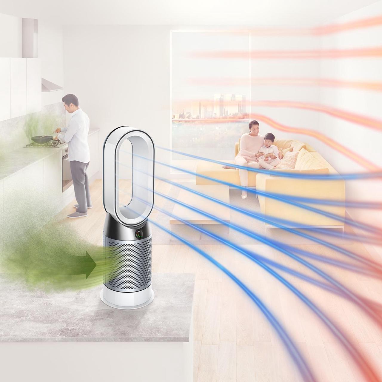 Alt view image 7 of 7 - Dyson HP04 Pure Hot+Cool Link Connected Air Purifier, Heater & Fan | Black/Nickel