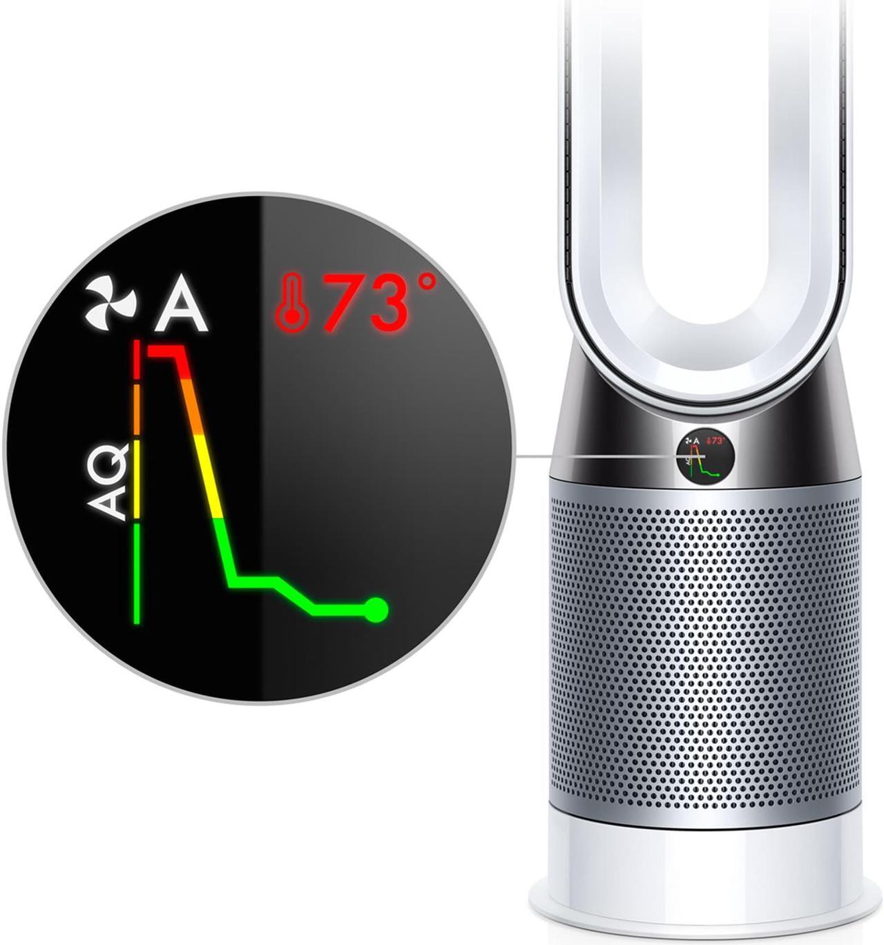 Alt view image 5 of 7 - Dyson HP04 Pure Hot+Cool Link Connected Air Purifier, Heater & Fan | Black/Nickel