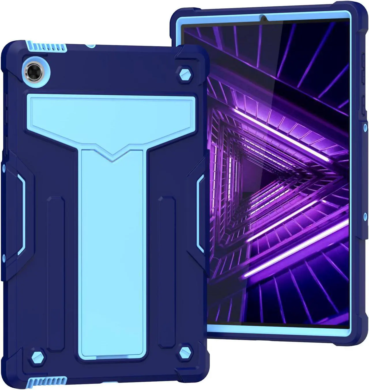 Main image of Epicgadget Case for Lenovo Tab M10 FHD Plus 10.3" (TB-X606F / TB-X606X ) Hybrid Case Cover with Kickstand for Lenovo Smart Tab M10 FHD Plus (2nd Gen) 10.3 Inch FHD Android Tablet (Navy Blue/Blue)