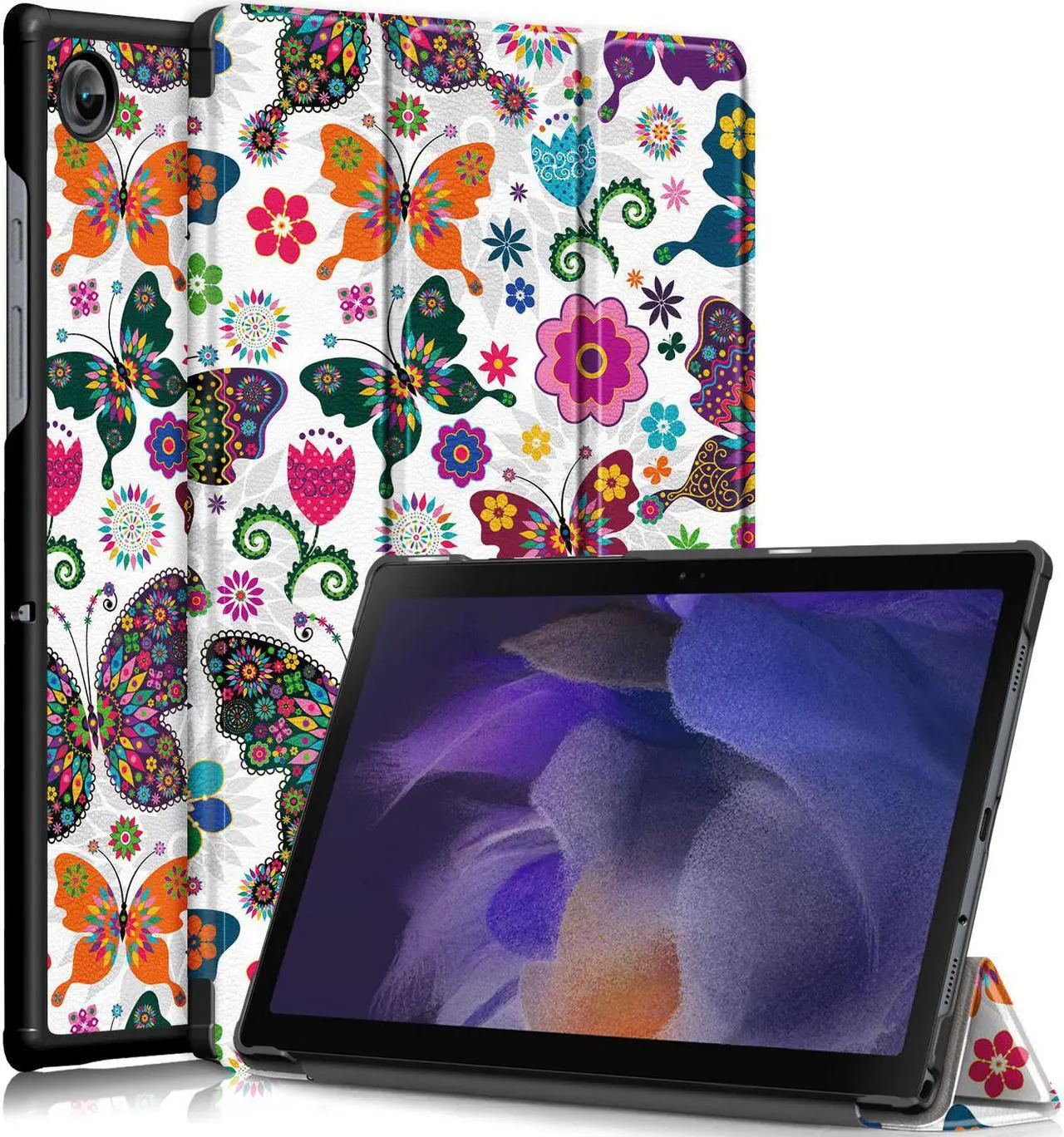 Main image of Epicgadget Case for Samsung Galaxy Tab A8 10.5 Inch SM-X200/SM-X205 (2022 Released) Tablet - PU Leather Slim Lightweight Trifold Stand Case Protective Cover with Auto Sleep and Wake - Butterfly