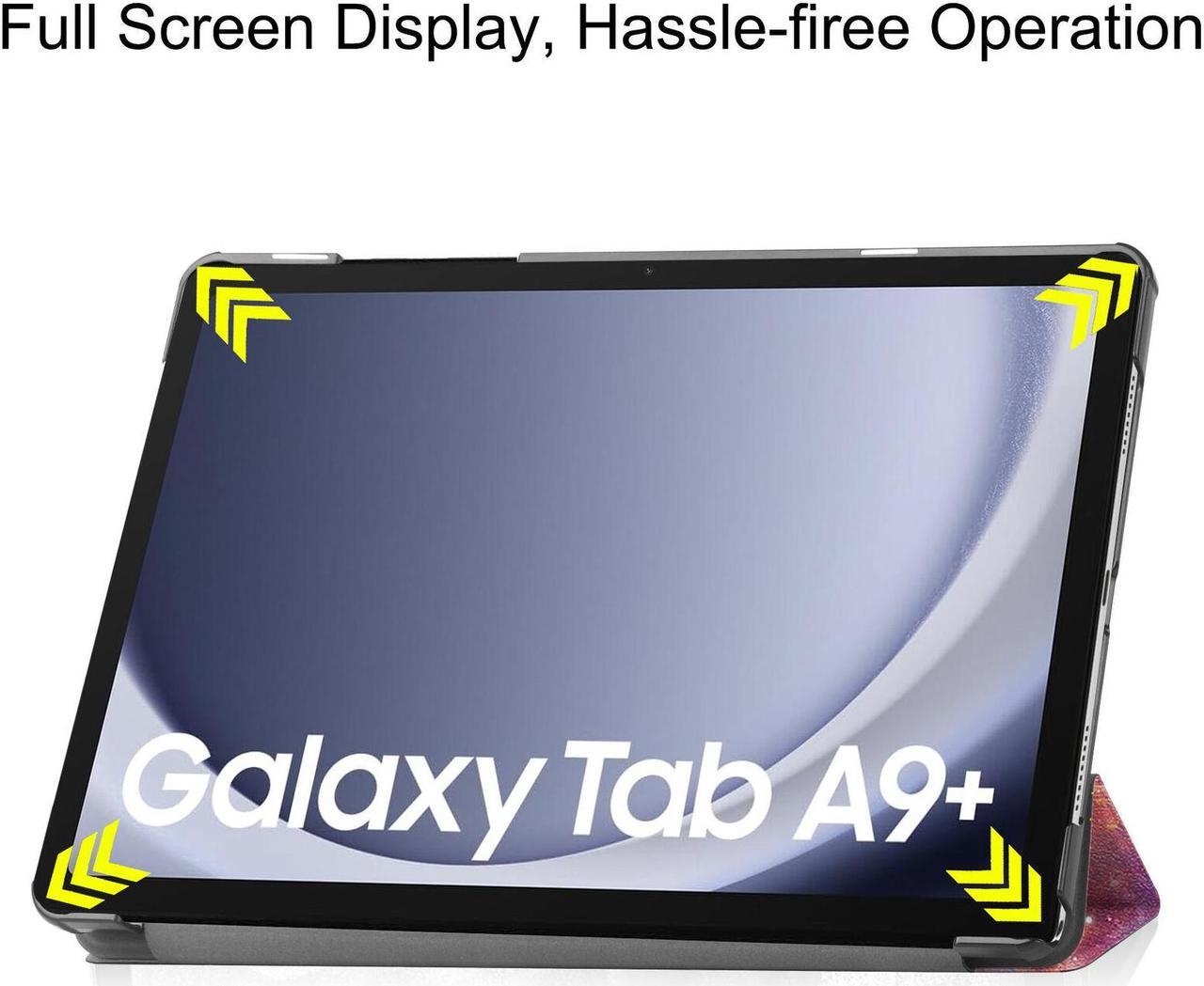 Alt view image 4 of 6 - Tri-Fold Case for Samsung Galaxy Tab A9 Plus 11 Inch SM-X210 SM-X215 SM-X216 SM-X218 - Slim Stand Hard Back Shell Protective Cover with Auto Sleep Wake for Smasung Galaxy Tab A9+ 5G 11" 2023 (Galaxy)