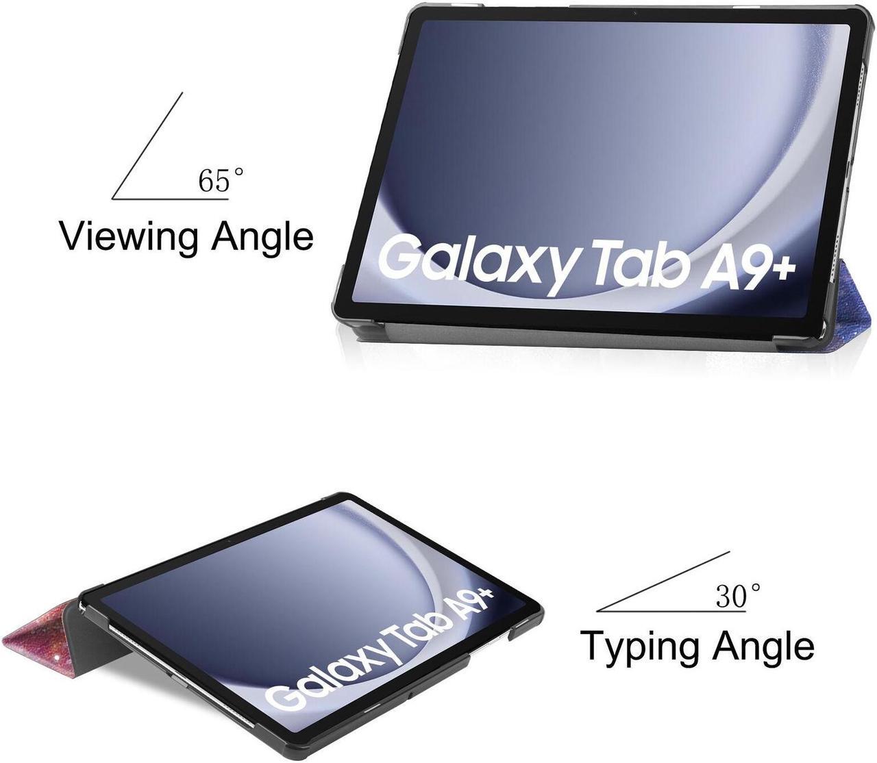 Alt view image 5 of 6 - Tri-Fold Case for Samsung Galaxy Tab A9 Plus 11 Inch SM-X210 SM-X215 SM-X216 SM-X218 - Slim Stand Hard Back Shell Protective Cover with Auto Sleep Wake for Smasung Galaxy Tab A9+ 5G 11" 2023 (Galaxy)