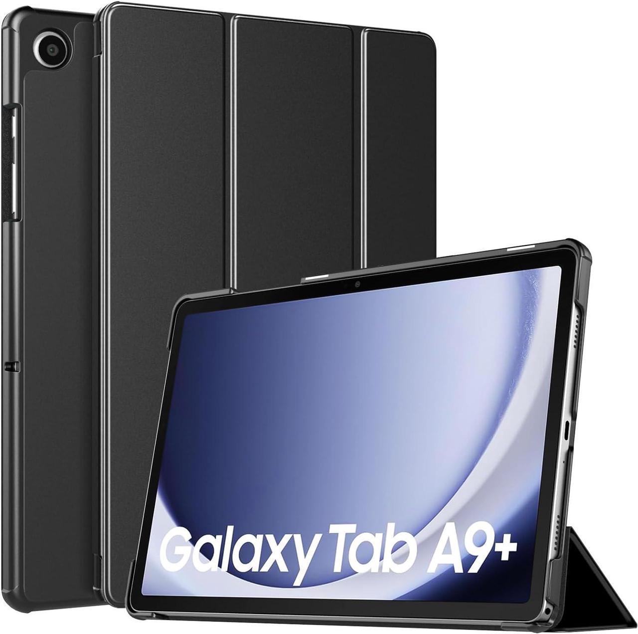 Main image of Tri-Fold Case for Samsung Galaxy Tab A9 Plus 11 Inch SM-X210 SM-X215 SM-X216 SM-X218 - Slim Stand Hard Back Shell Protective Cover with Auto Sleep Wake for Smasung Galaxy Tab A9+ 5G 11" 2023 (Black)