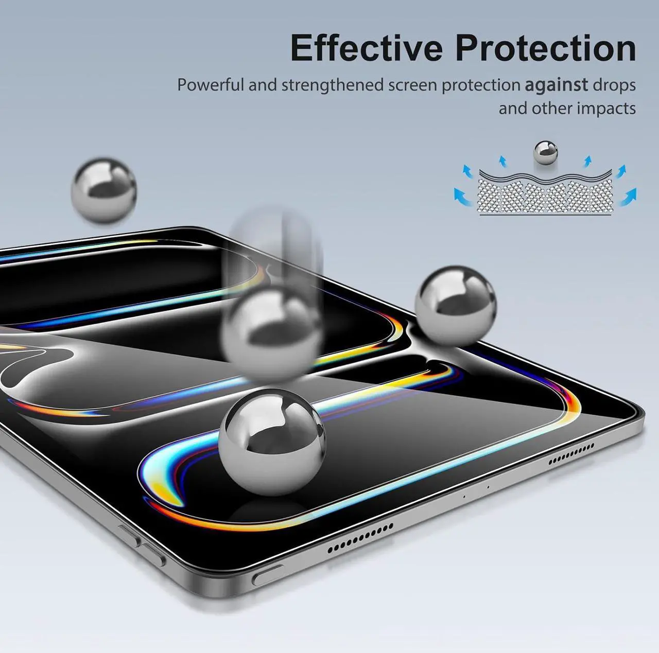 Alt view image 6 of 7 - (2 Pack) Screen Protector for Apple 13-inch iPad Pro (2024) Tempered Glass Anti-Scratch Case Friendly Screen Saver for New iPad Pro 13'' (M4 Chip) A2925/A2926/A3007 [Face ID & Apple Pencil Compatible]