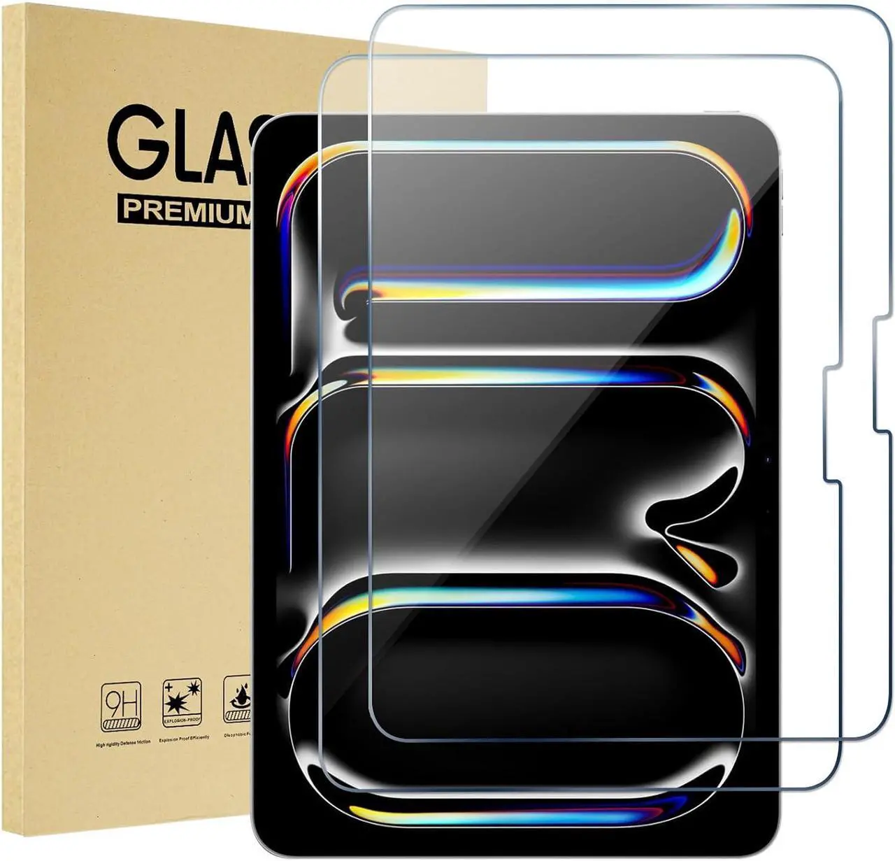 Main image of (2 Pack) Screen Protector for Apple 13-inch iPad Pro (2024) Tempered Glass Anti-Scratch Case Friendly Screen Saver for New iPad Pro 13'' (M4 Chip) A2925/A2926/A3007 [Face ID & Apple Pencil Compatible]