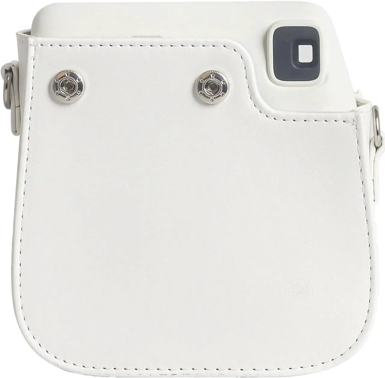 Alt view image 5 of 7 - Camera Case for Fujifilm Instax Mini SE / 7+ Instant Camera Protective Carrying Bag PU Leather with Adjustable Shoulder Straps Fujifilm Instax Mini SE Case / Fujifilm Instax Mini 7 Plus Case (White)