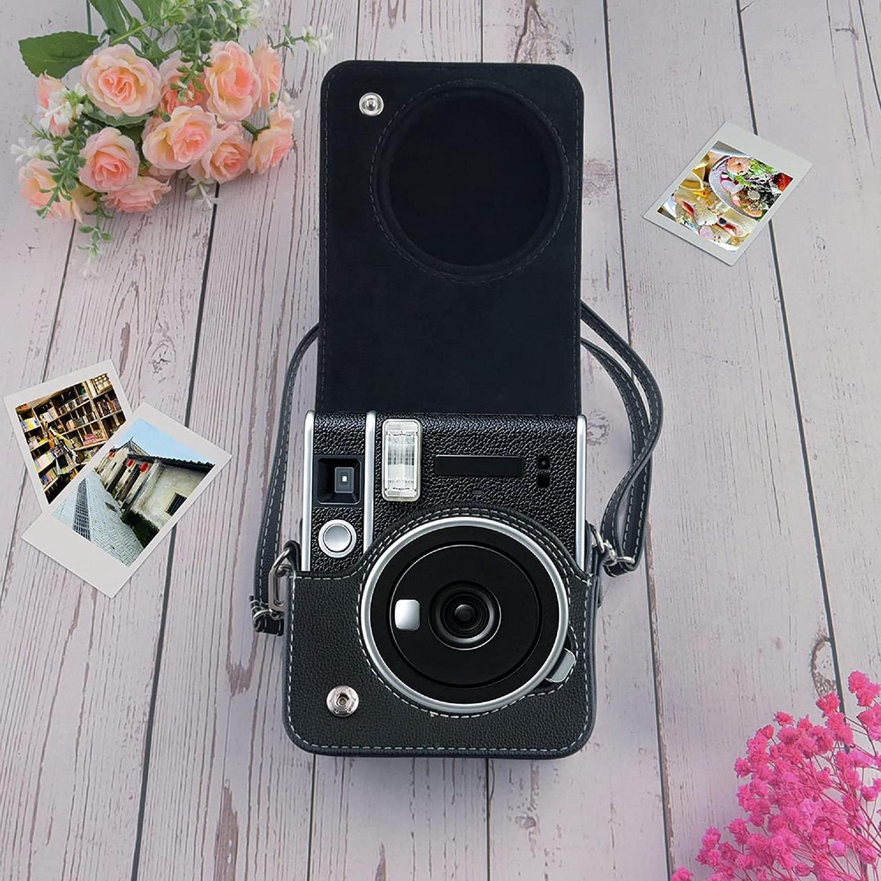 Alt view image 5 of 7 - anicestore Fujifilm Instax Mini 40 Instant Film Camera Case with Adjustable Shoulder Straps - Protective Carrying Bag PU Leather Accessories Cover for Fujifilm Instax Mini 40 Camera (Black)