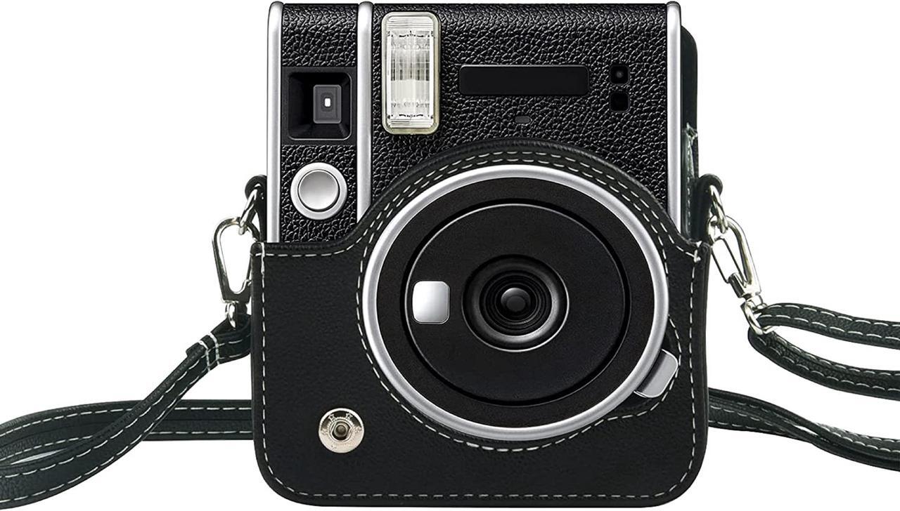 Alt view image 3 of 7 - anicestore Fujifilm Instax Mini 40 Instant Film Camera Case with Adjustable Shoulder Straps - Protective Carrying Bag PU Leather Accessories Cover for Fujifilm Instax Mini 40 Camera (Black)
