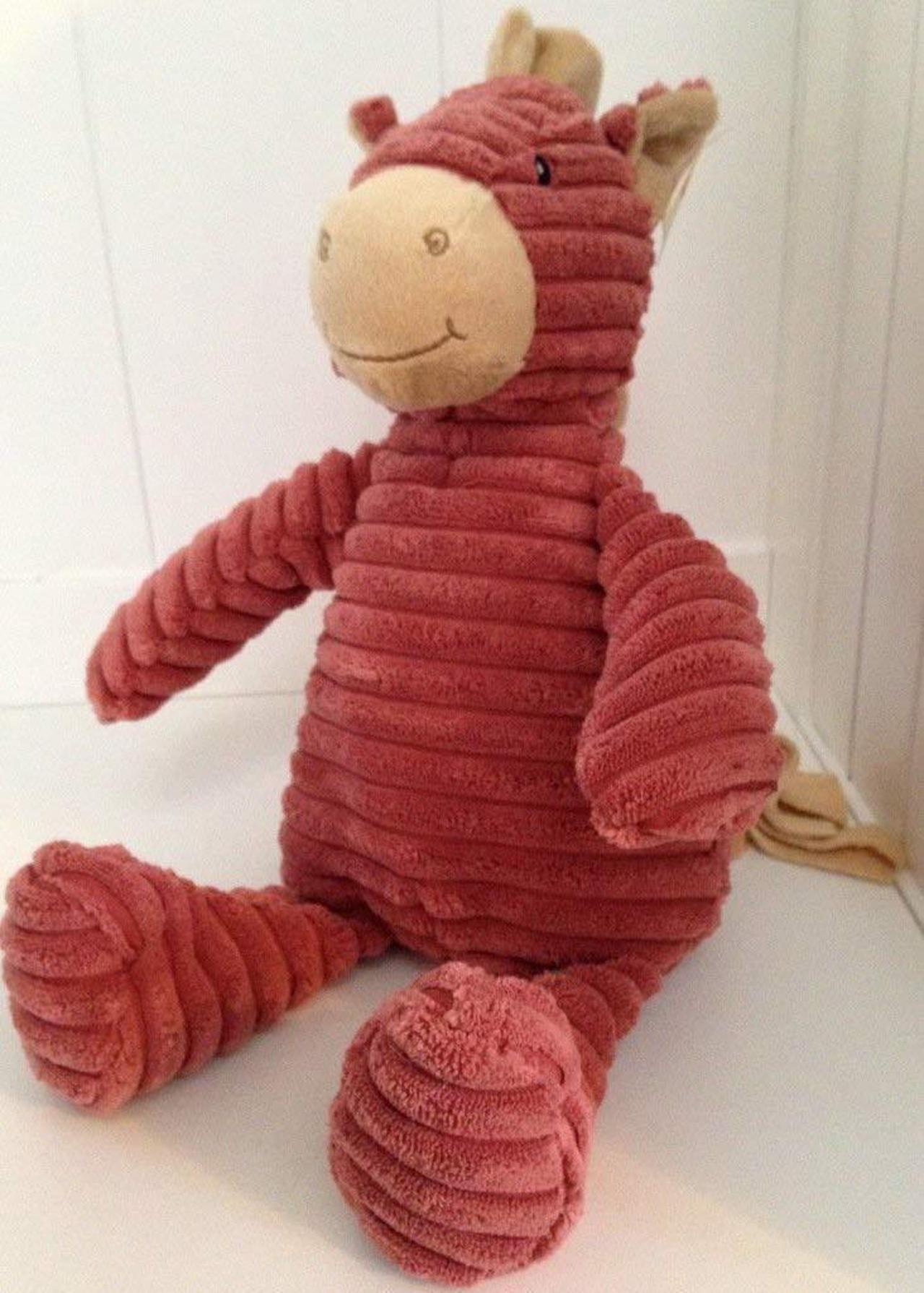 Alt view image 2 of 3 - Kordy Rosy Pink Corduroy Horse Plush Stuffed Animal Toy 12" by Unipak