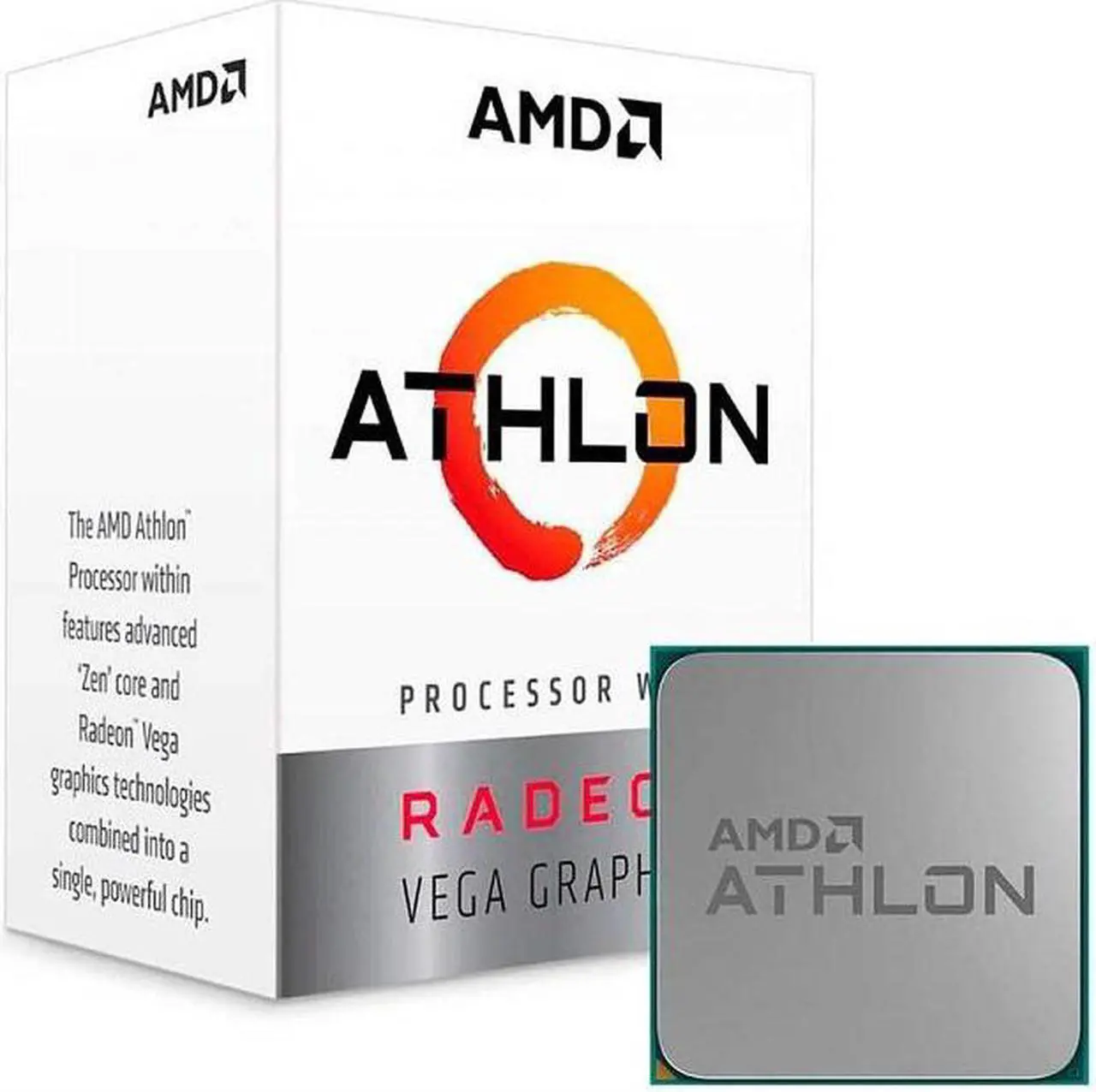 Alt view image 2 of 8 - AMD Athlon 240GE 2-Core, 4-Thread, 3.5 GHz Base, Socket AM4 35W YD240GC6FBBOX