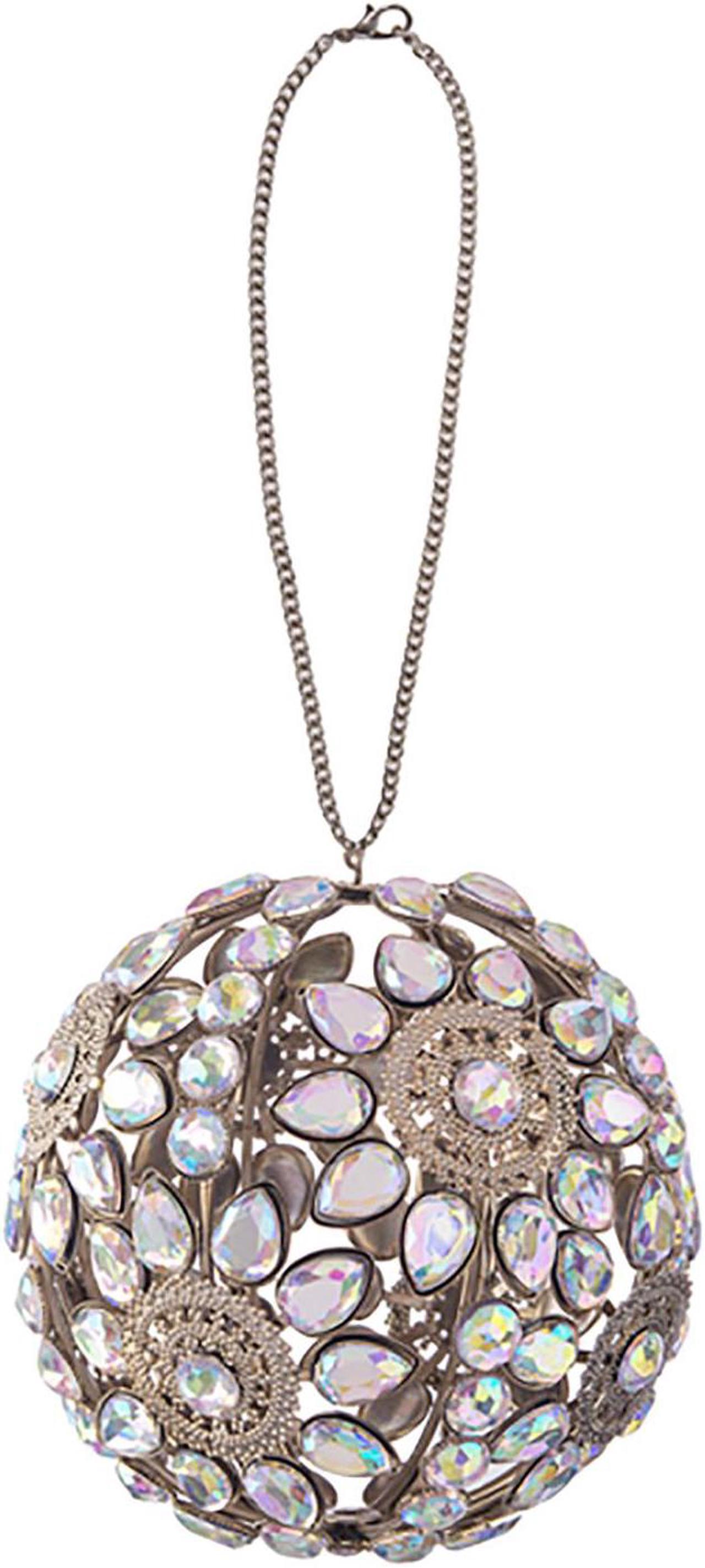 Main image of Ganz Acrylic Crystal Decorative Gem Ball Ornament/Suncatcher, 4" (Opal/Clear)
