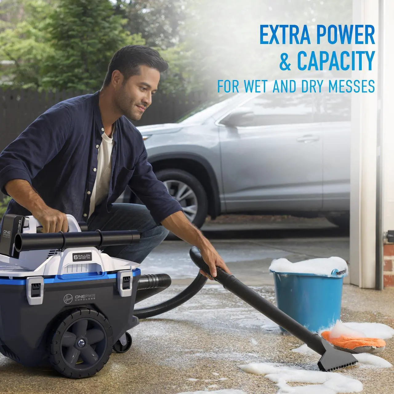 Alt view image 5 of 7 - NEW HOOVER ONEPWR Cordless 6-gal Wet/Dry Utility Vacuum - Tool Only, BH57120