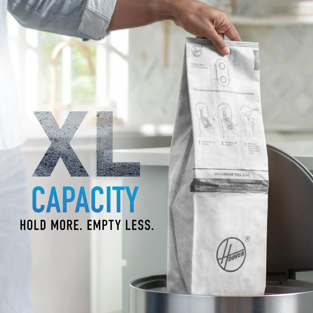Alt view image 3 of 6 - NEW HOOVER ONEPWR HEPA+ Replacement Bags 6-pack, AH15600, HEPA