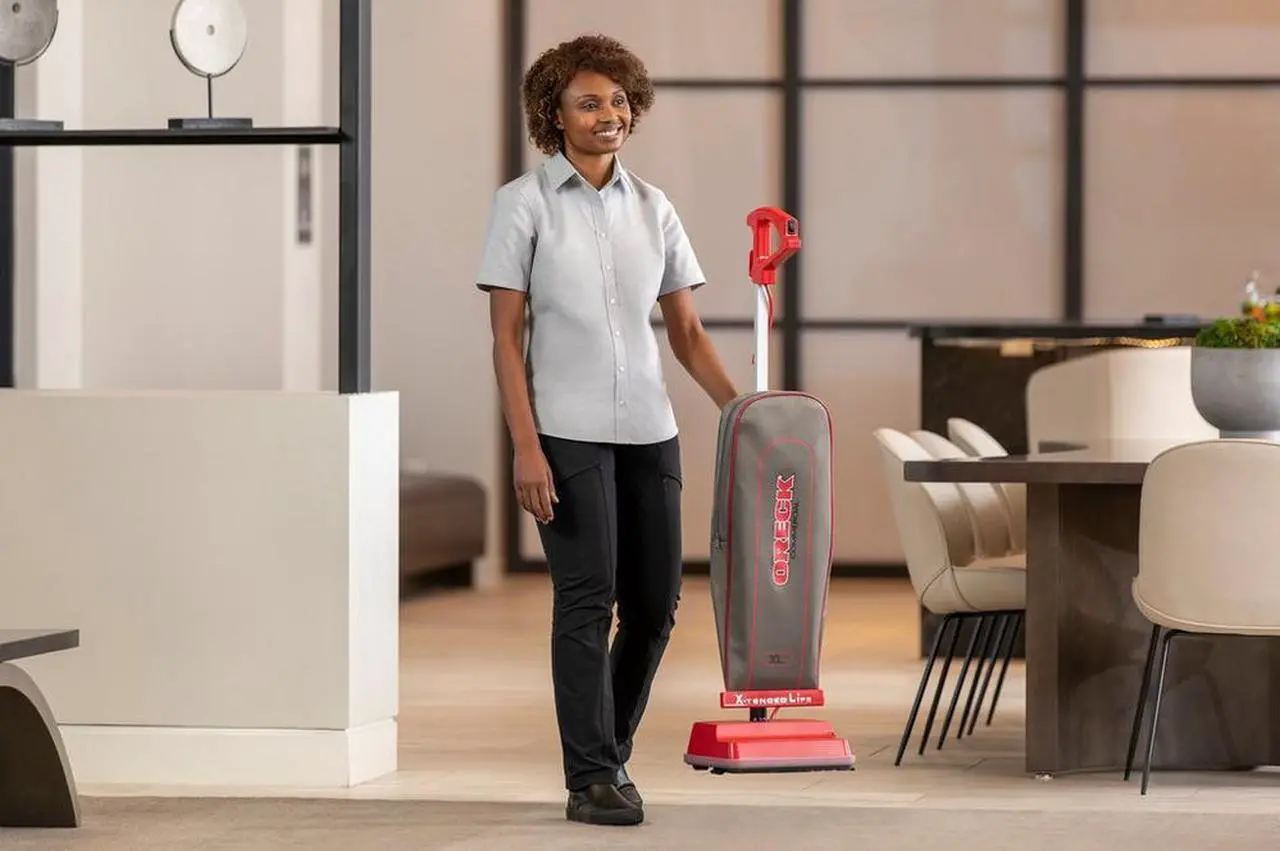 Alt view image 16 of 16 - U2000RB-1 Upright Vacuum 12" Cleaning Path Red/Gray U2000RB1