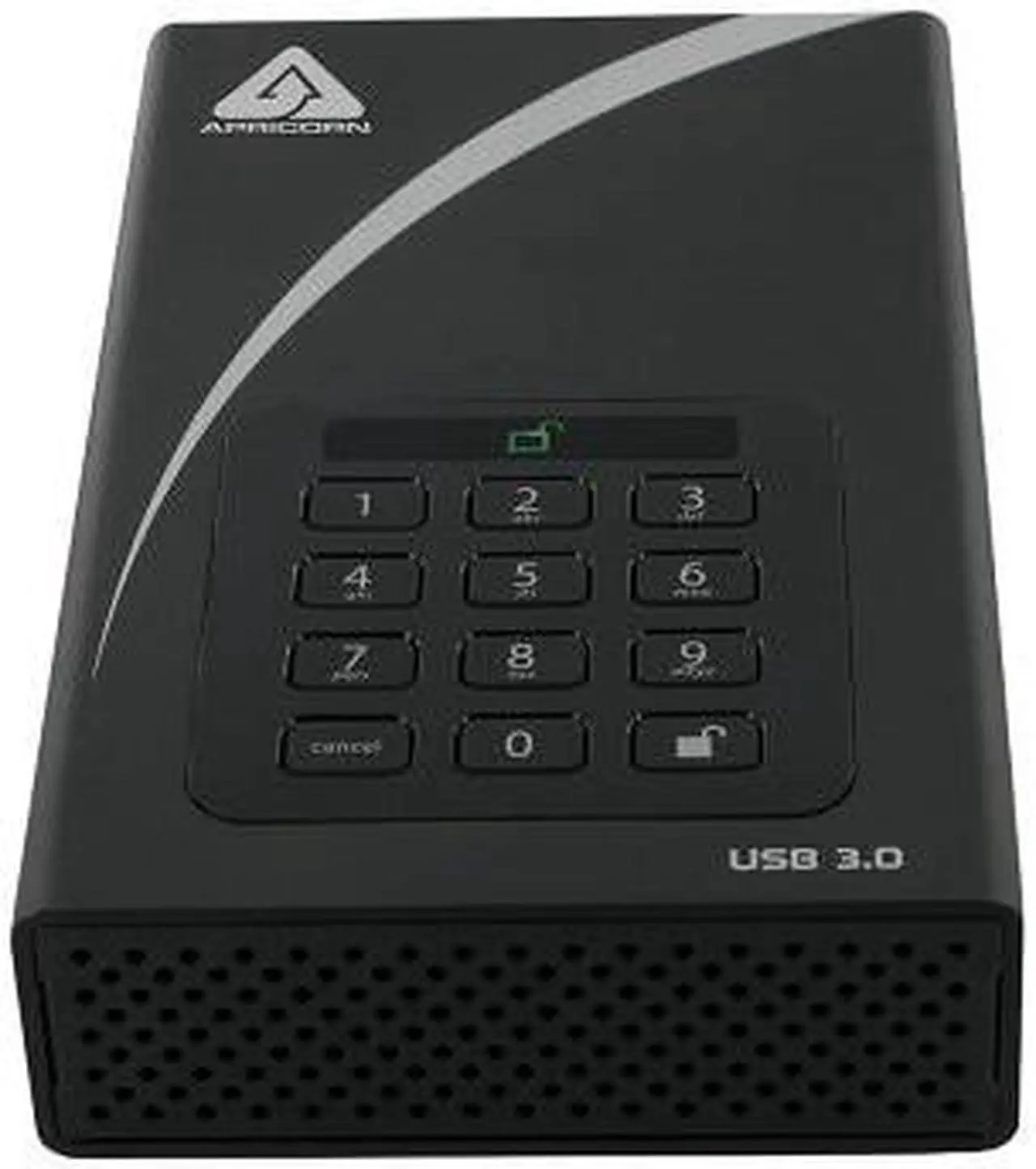 Alt view image 3 of 11 - APRICORN Aegis Padlock DT 4TB USB 3.0 External Hard Drive ADT-3PL256-4000 Black