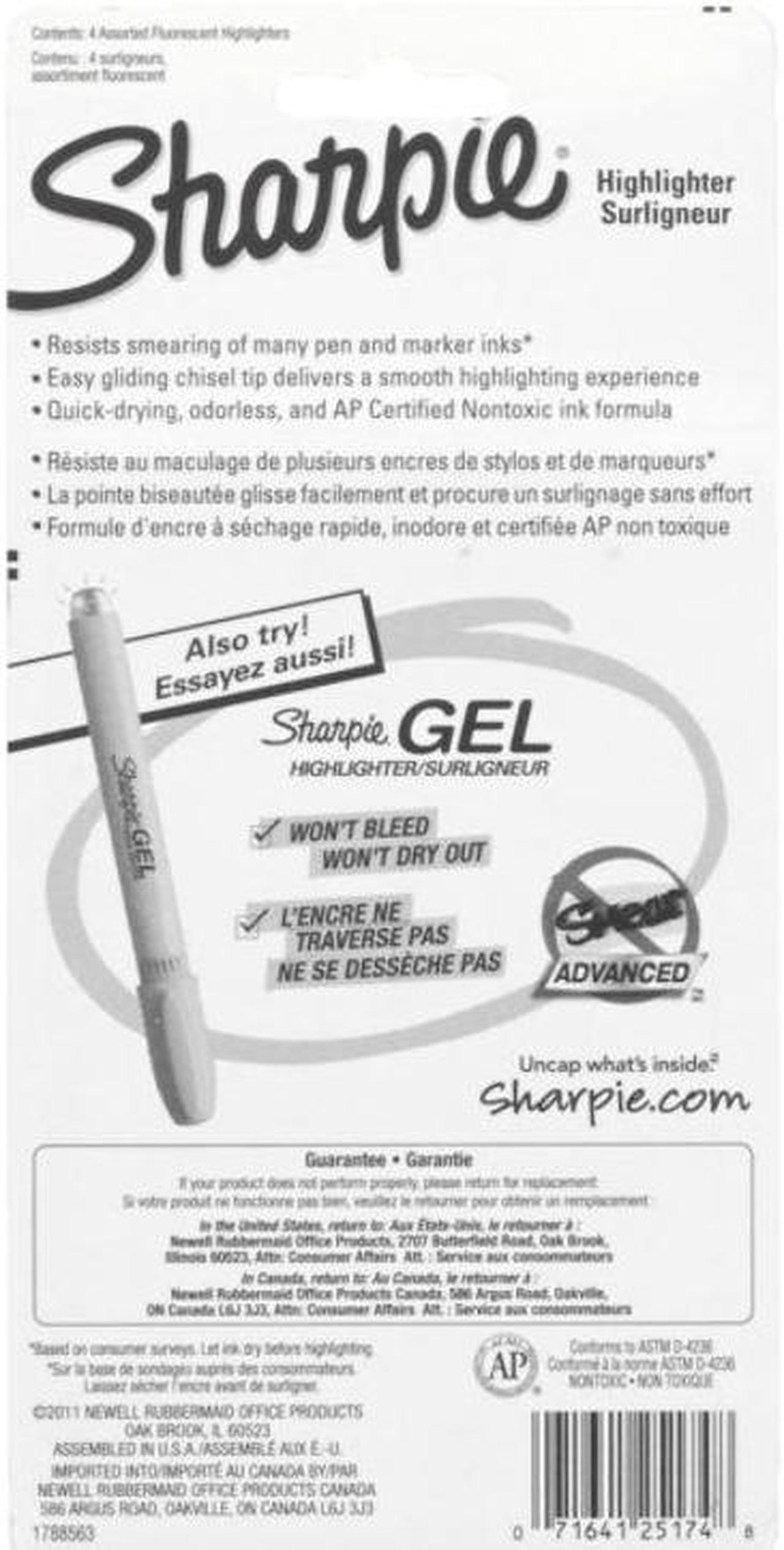 Alt view image 9 of 14 - Sharpie Major Accent Highlighter Chisel Point 4/PK YW/OE/BE/PK 25174PP