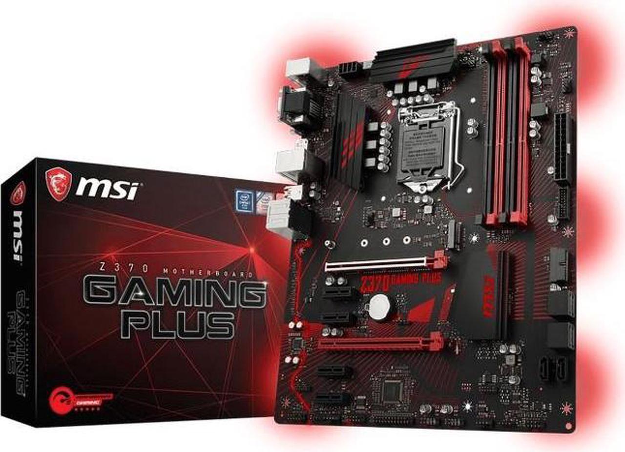 Alt view image 7 of 7 - MSI Z370 GAMING PLUS LGA 1151 (300 Series) Intel Z370 SATA 6Gb/s ATX Intel Motherboard